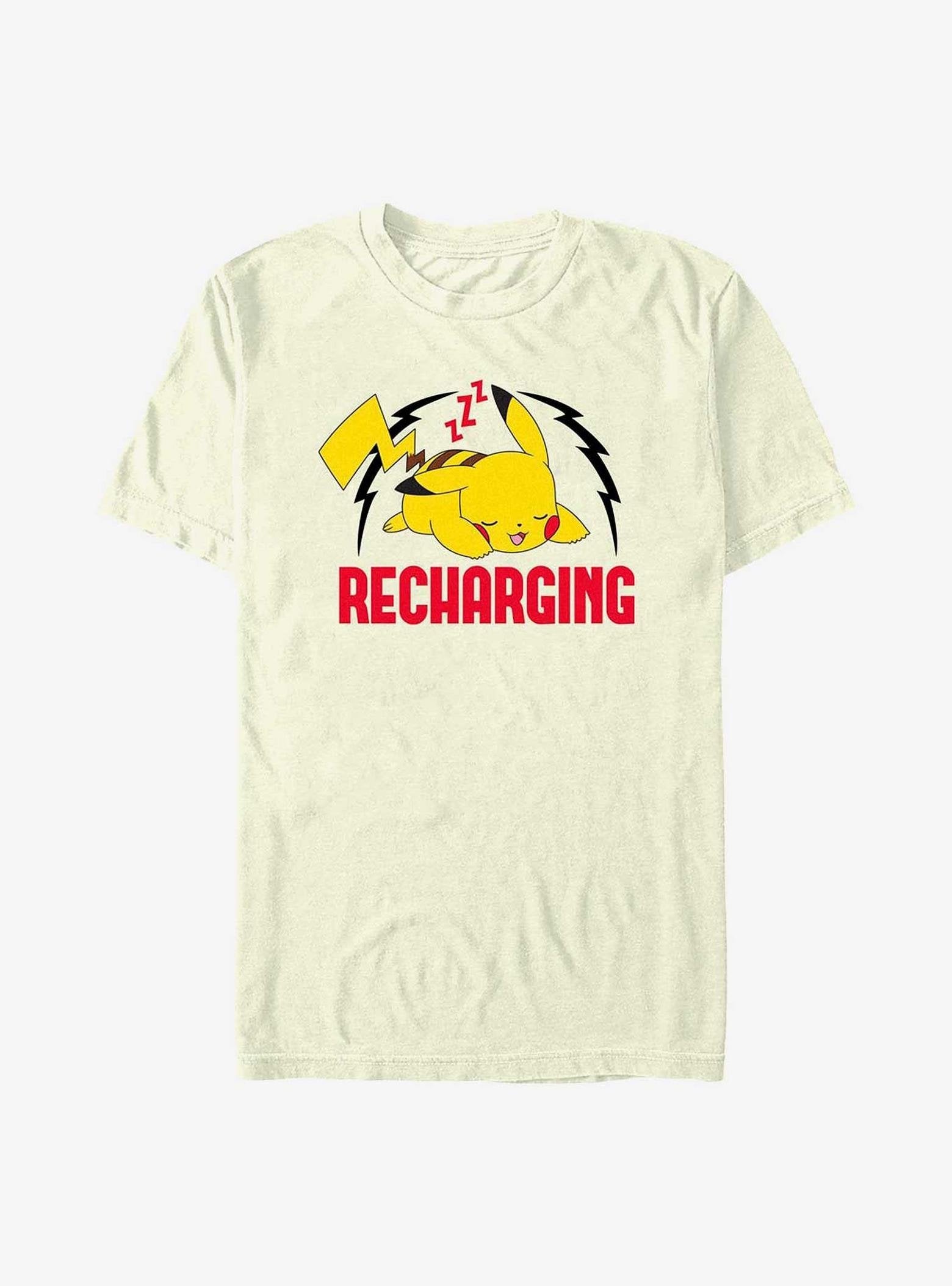 Pokemon Sleepy Pikachu Recharging T-Shirt image 0