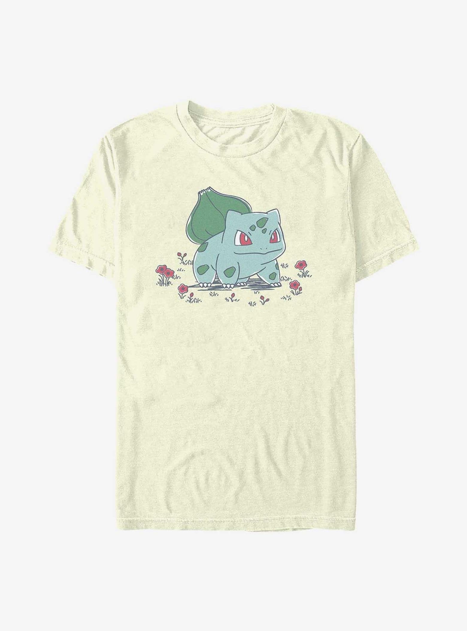 Pokemon Bulbasaur Standing In Flower Garden T-Shirt image 0
