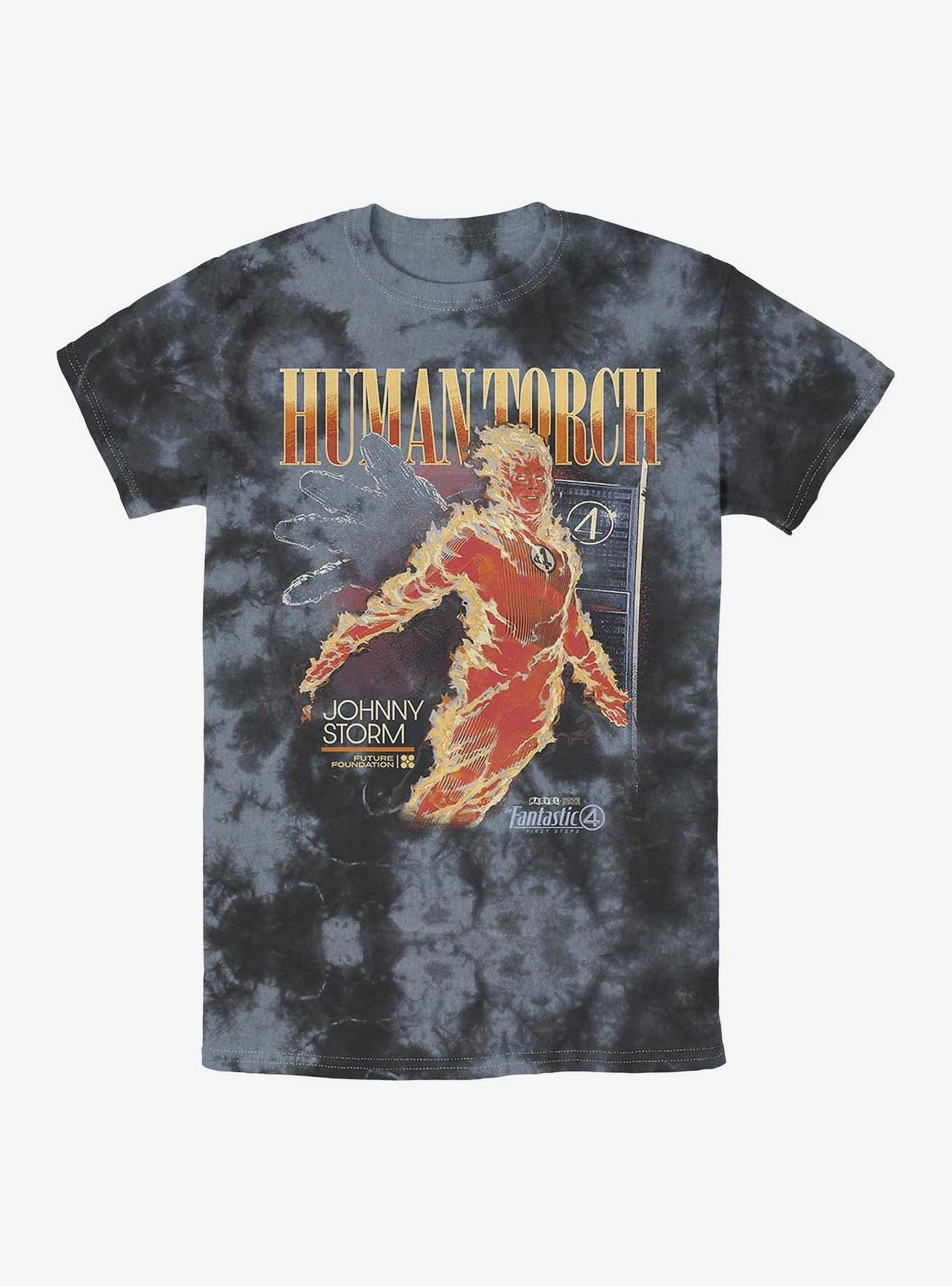 Marvel The Fantastic Four: First Steps Human Torch Tie-Dye T-Shirt Hot Topic Exclusive image 0