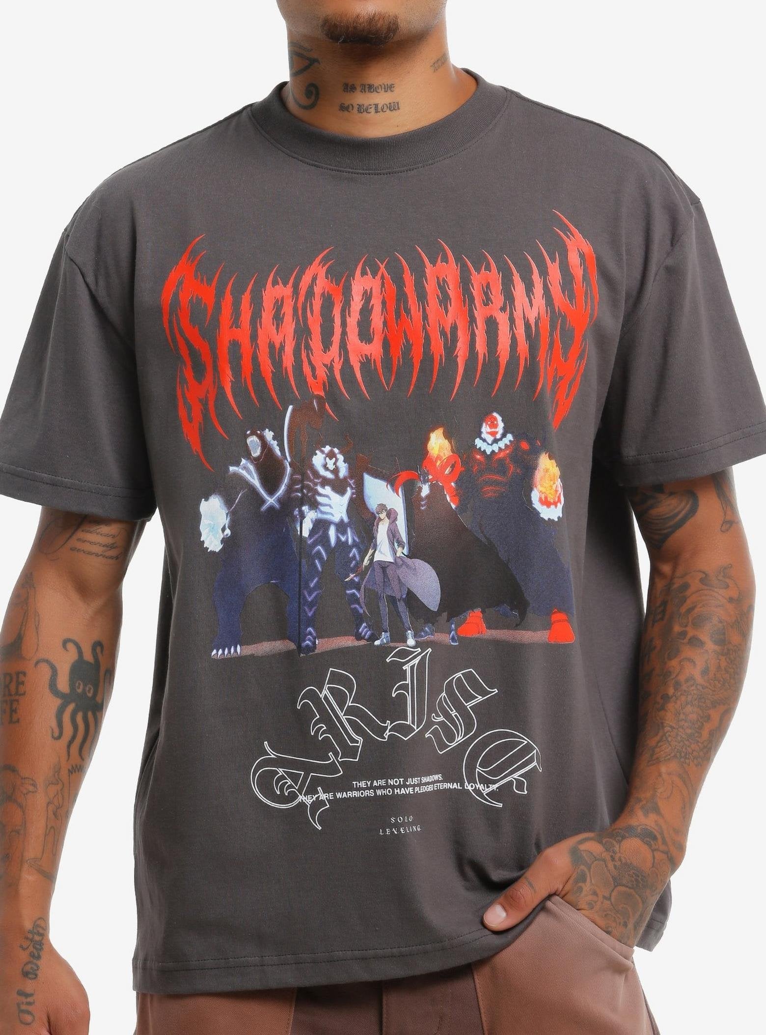 Solo Leveling Shadow Army Metal T-Shirt image 0
