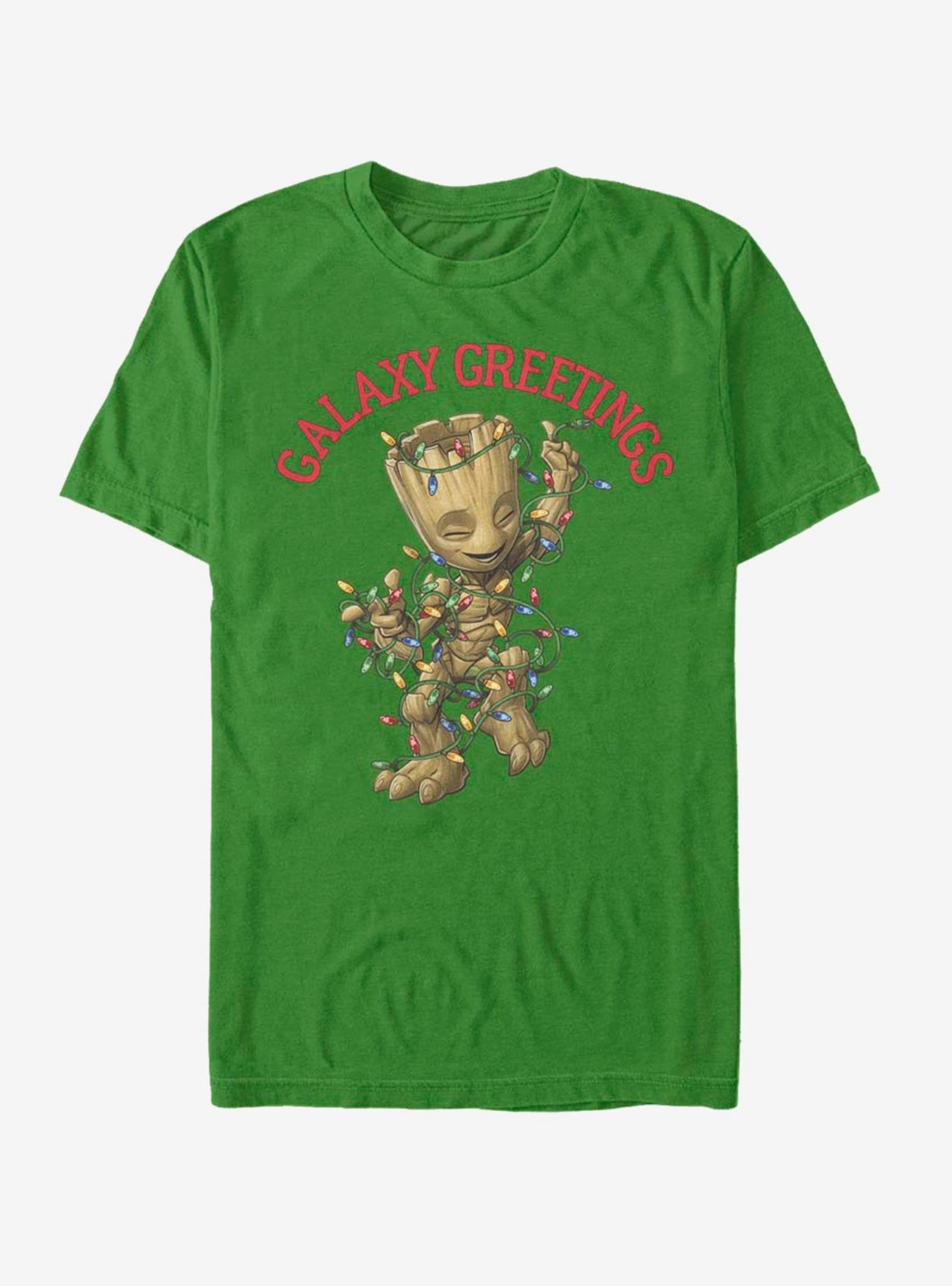 Marvel Guardians of the Galaxy Greetings Baby Groot Holiday T-Shirt image 0