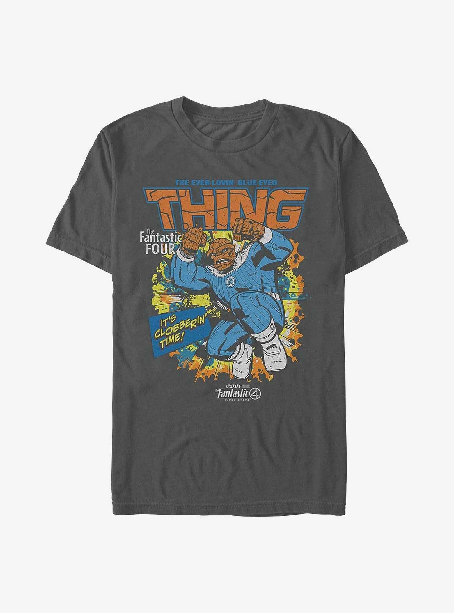 Marvel The Fantastic Four: First Steps Thing Cover Garment Dye T-Shirt Hot Topic Exclusive image 0