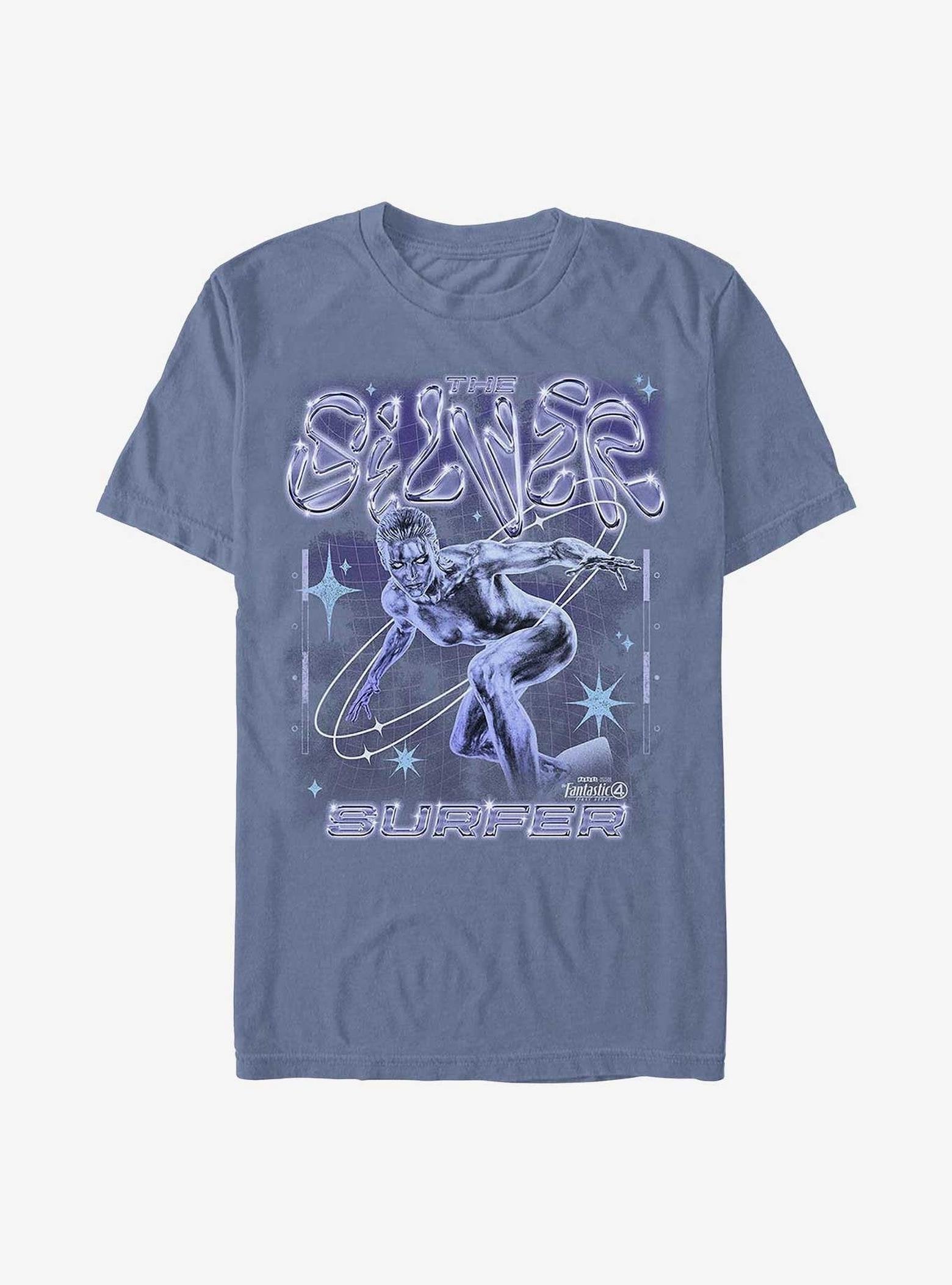 Marvel The Fantastic Four: First Steps Silver Surfer Garment Dye T-Shirt Hot Topic Exclusive image 0