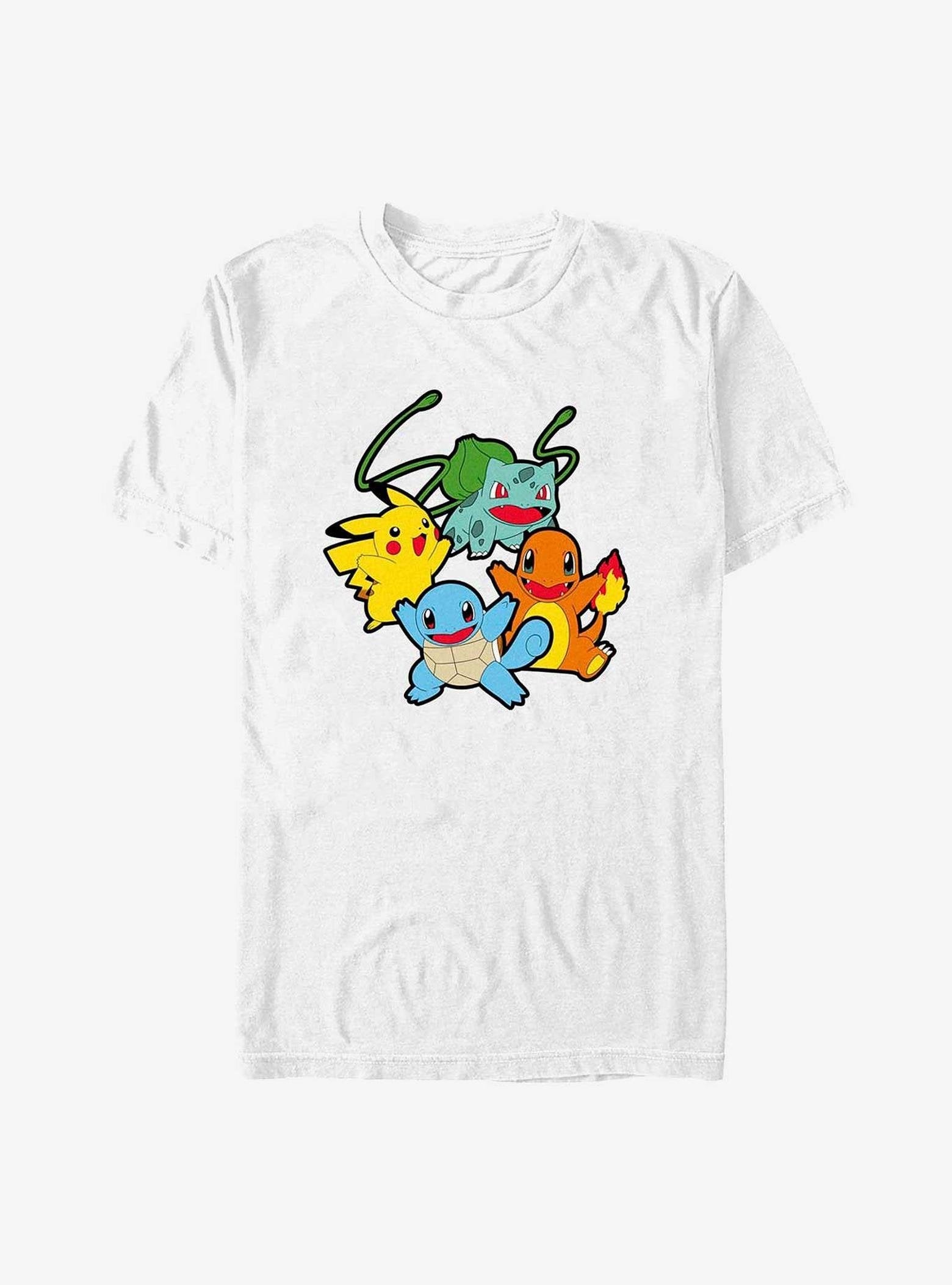 Pokemon Classic Group Bulbasaur, Pikachu, Charmander, and Squirtle T-Shirt image 0