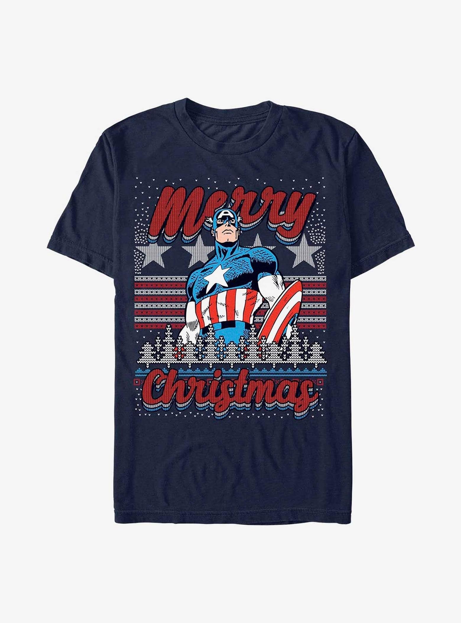 Marvel Captain America Christmas T-Shirt image 0