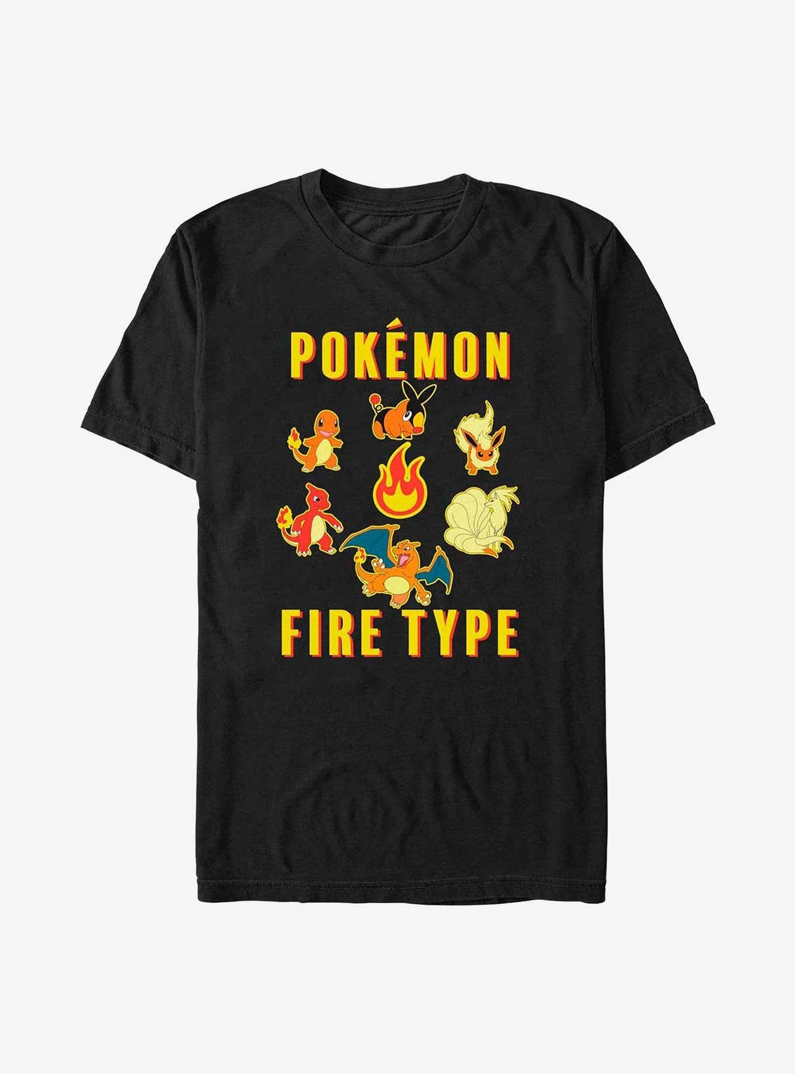 Pokemon Fire Type Group T-Shirt image 0