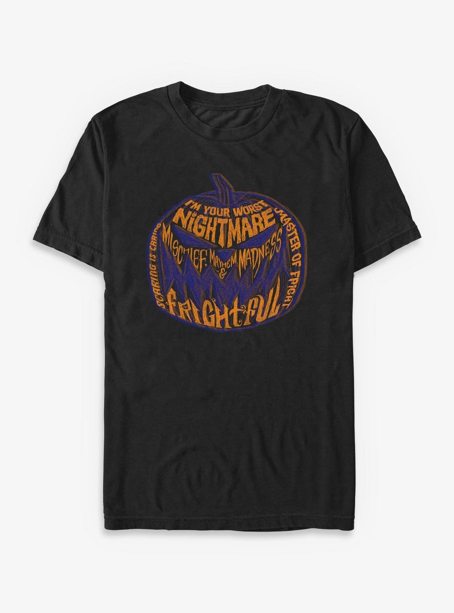 Disney The Nightmare Before Christmas Pumpkin Text - Black image 0