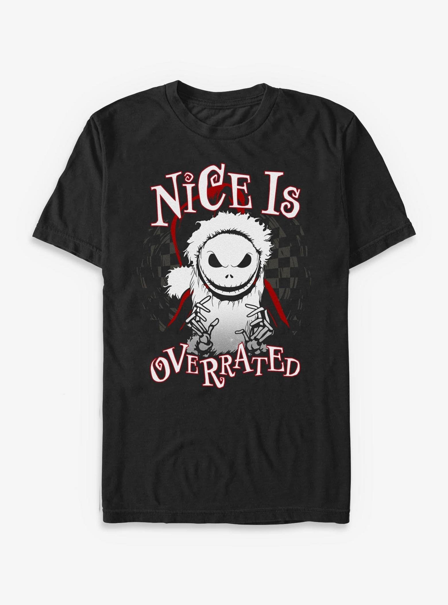 Disney The Nightmare Before Christmas Nice Is Overrated - Black image 0