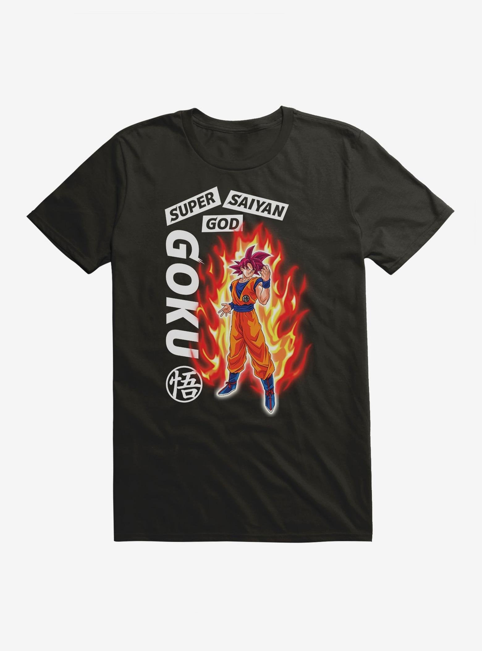 Dragon Ball Super Super Saiyan God Goku Flame T-Shirt image 0