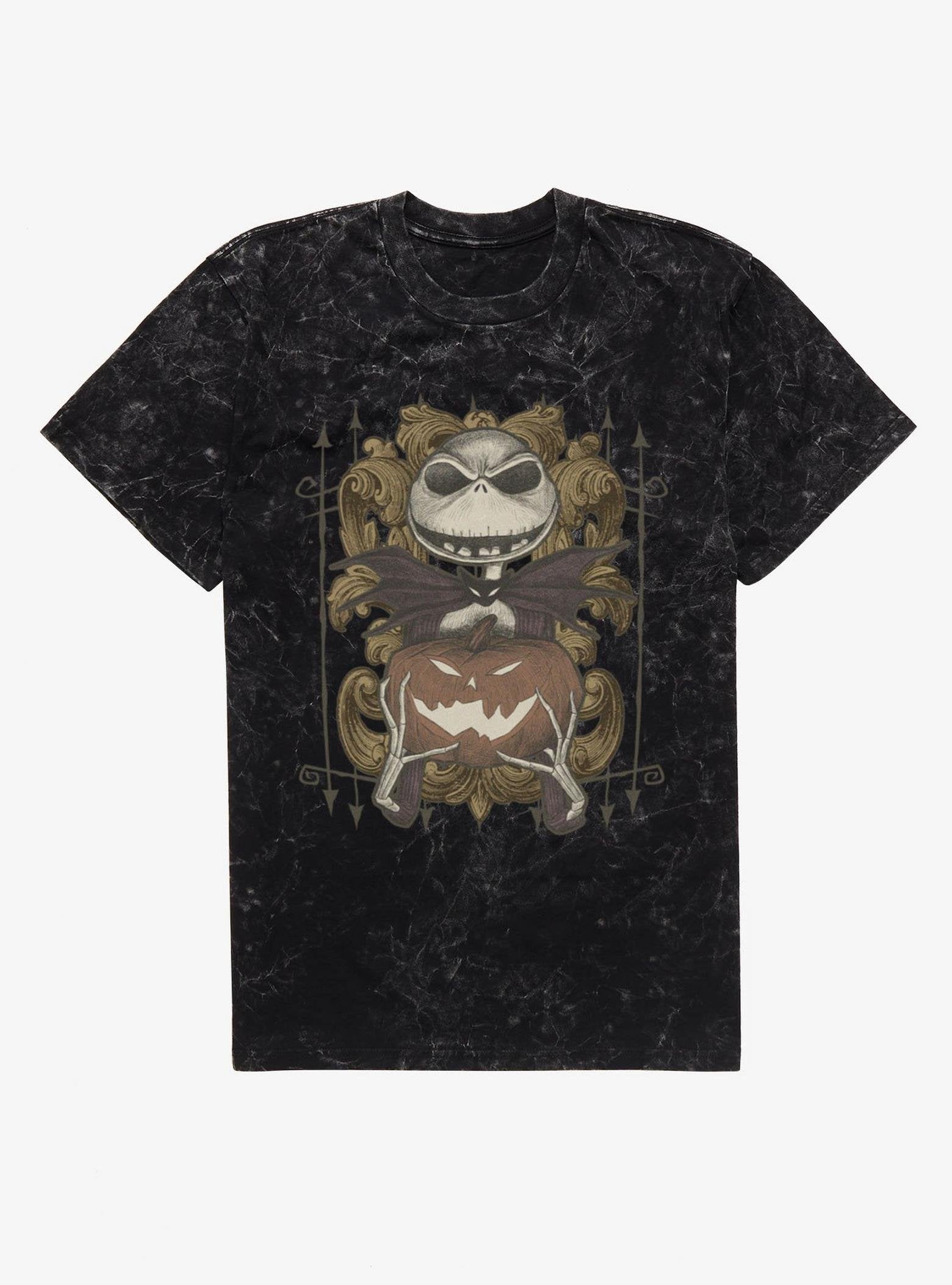 Disney The Nightmare Before Christmas Jack Pumpkin Flourish Mineral Wash T-Shirt Hot Topic Exclusive image 0