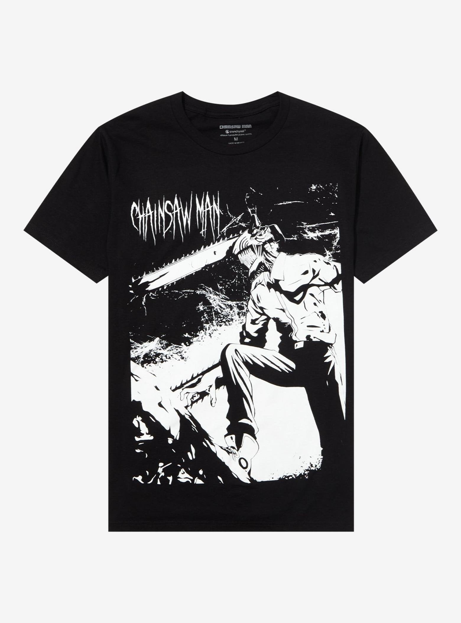 Chainsaw Man Jumbo Denji Black & White T-Shirt image 0