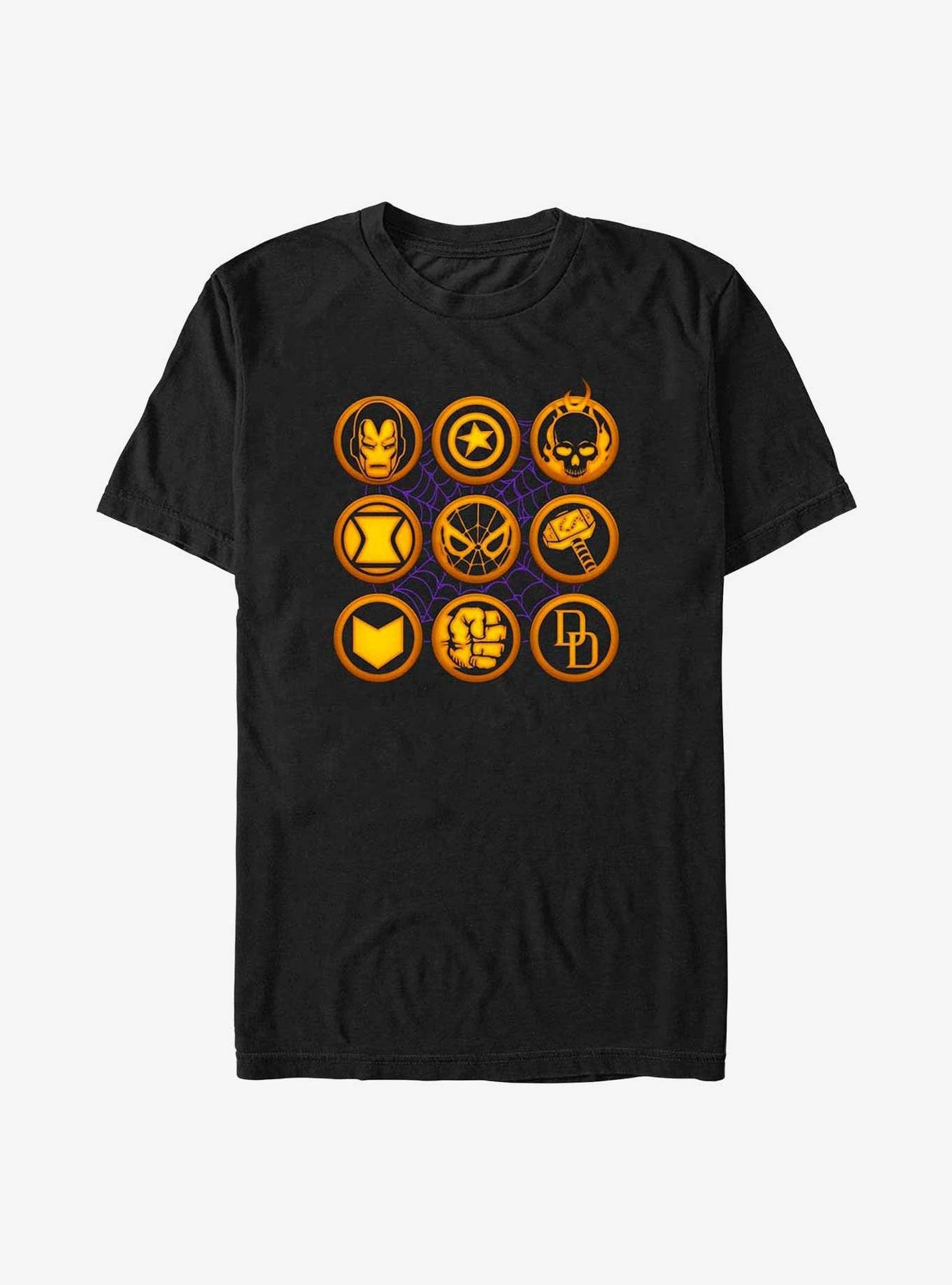 Marvel Avengers Halloween Hero Icons T-Shirt image 0