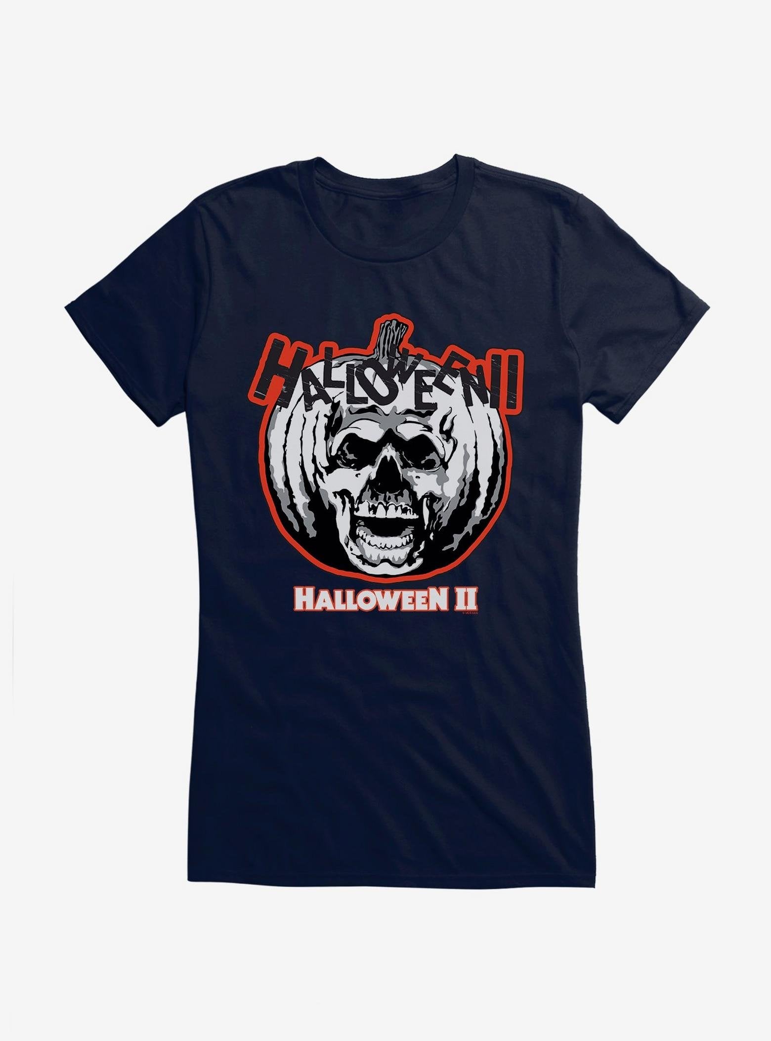 Halloween II Pumpkin Skull Girls T-Shirt image 0