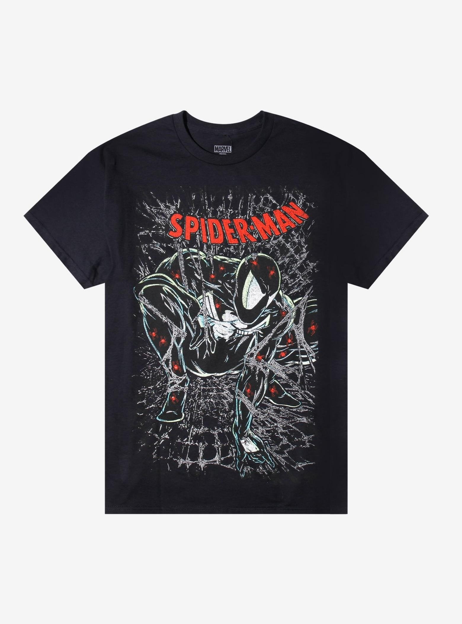 Marvel Spider-Man Silver Foil Web T-Shirt image 0