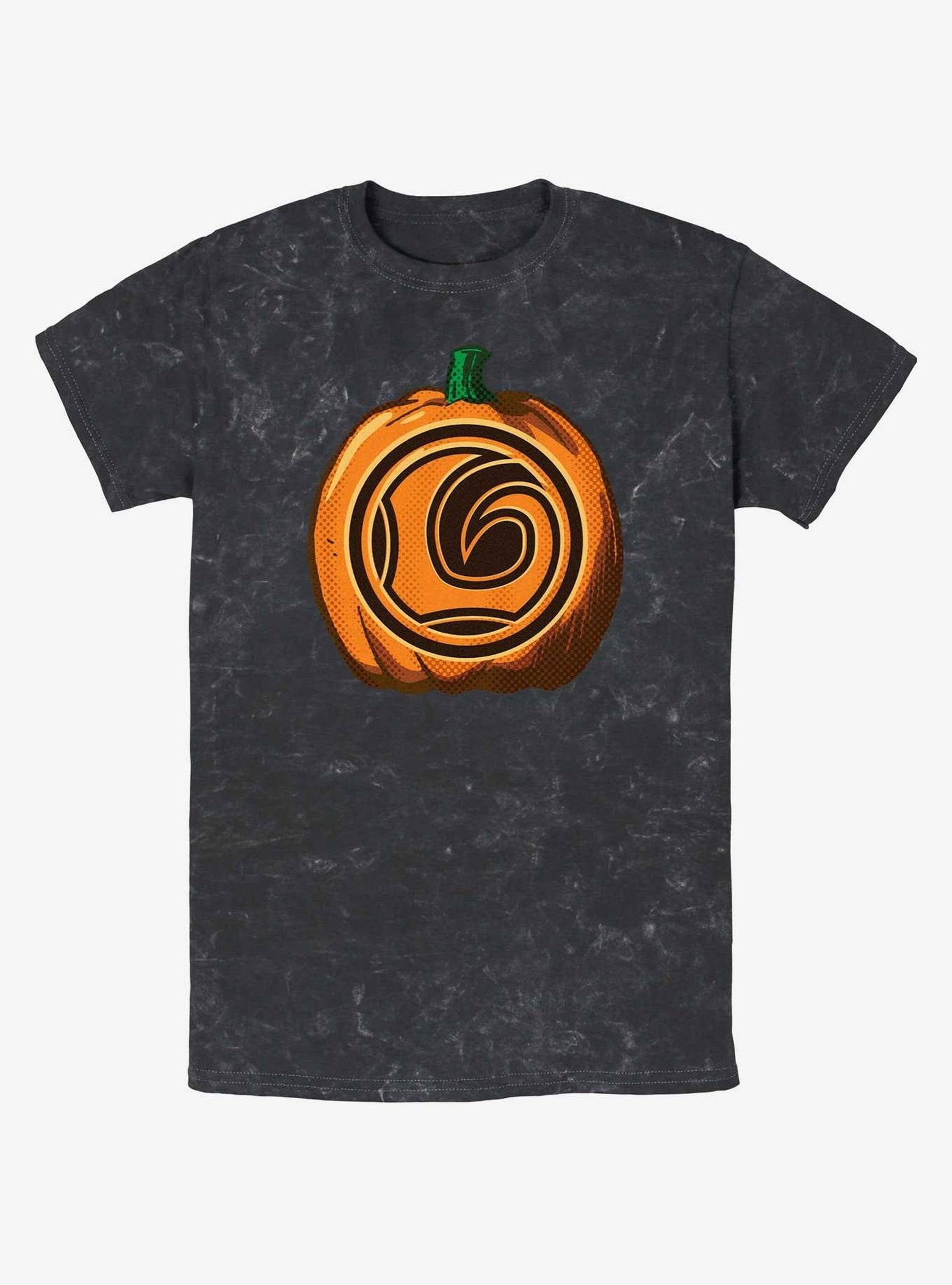 Marvel Loki Jack-O-Lantern Pumpkin Mineral Wash T-Shirt image 0