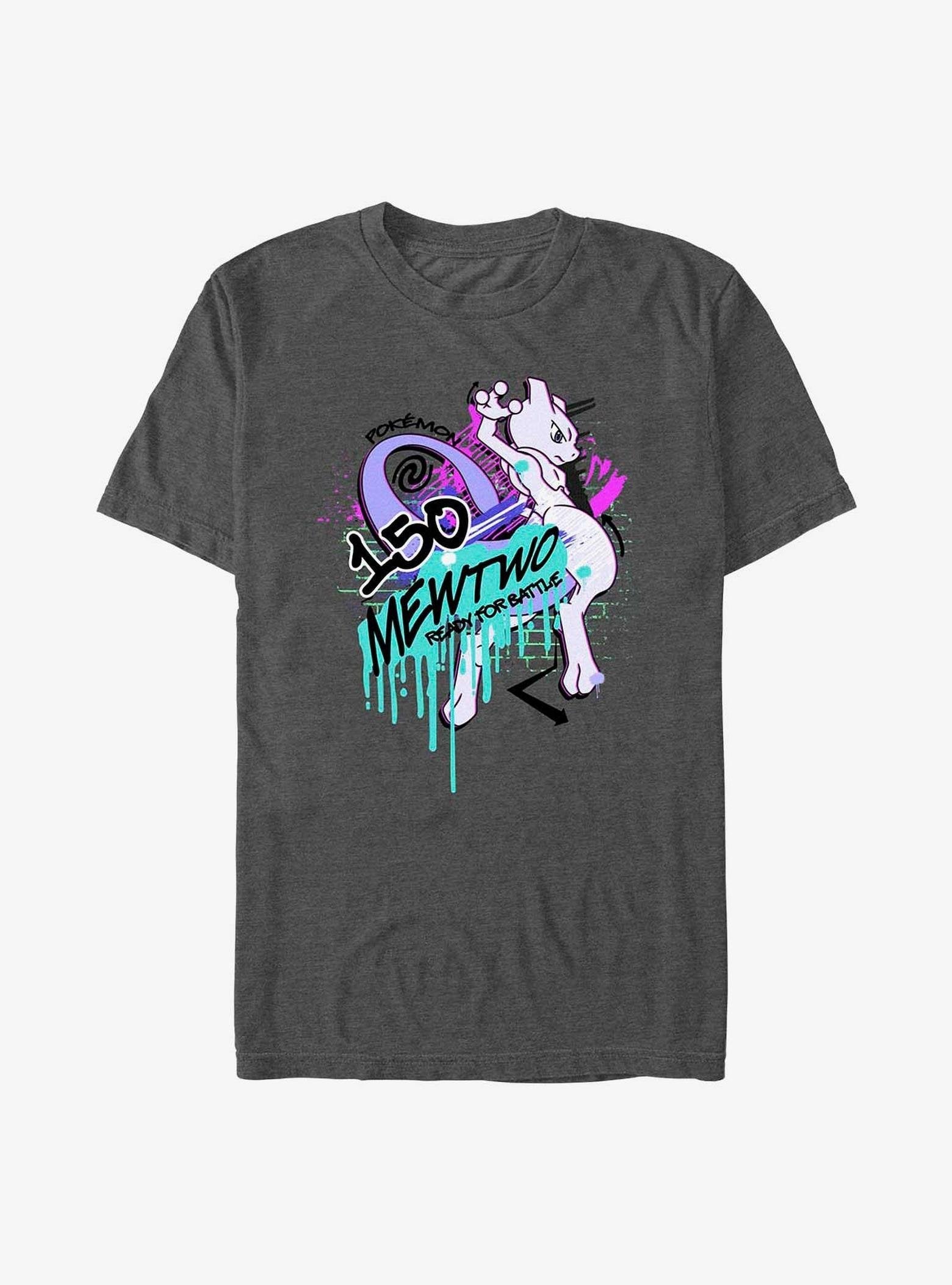 Pokemon Mewtwo Ready For Battle Graffiti T-Shirt image 0