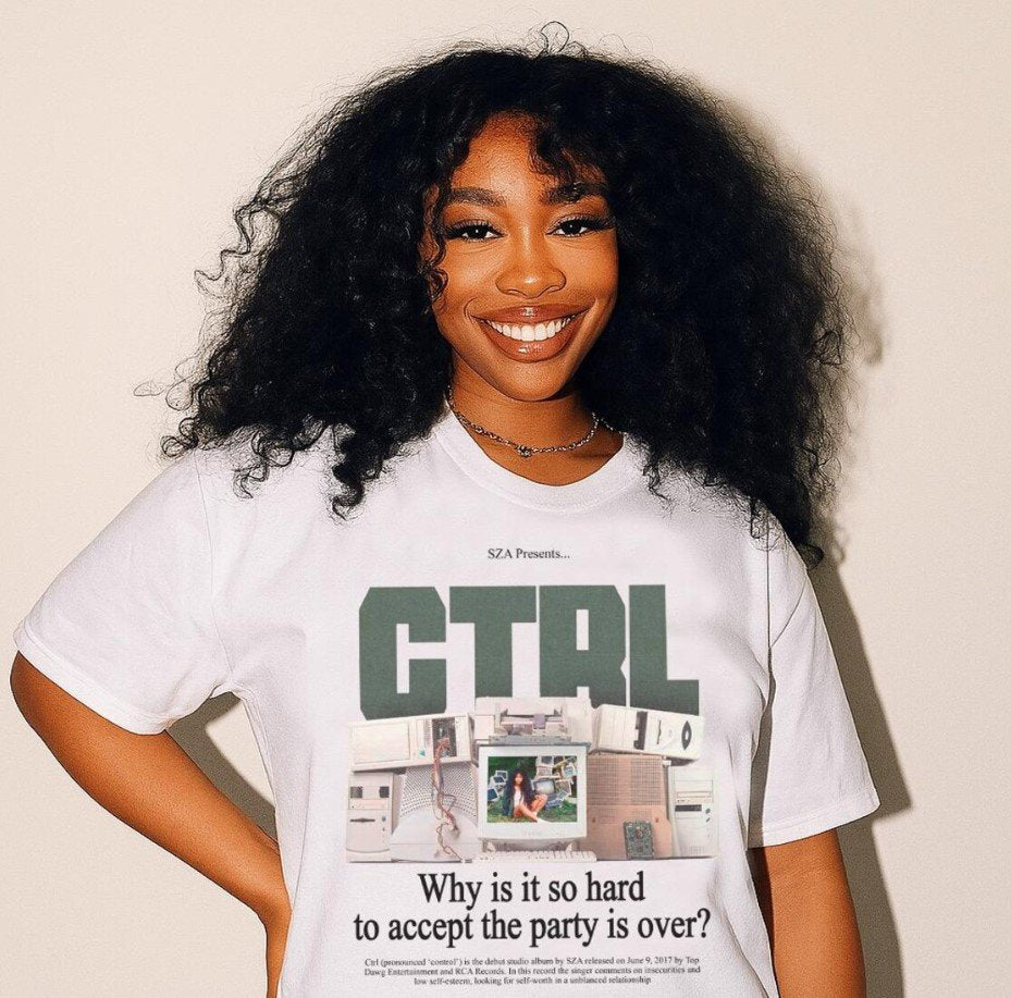 SZA- CTRL T-shirt, Sweatshirt, and Hoodie - sza Graphic merch, Sza Concert, Rap Shirt, SOS, unisex gift, Hooded T Shirt, Sza vintage shirt image 1