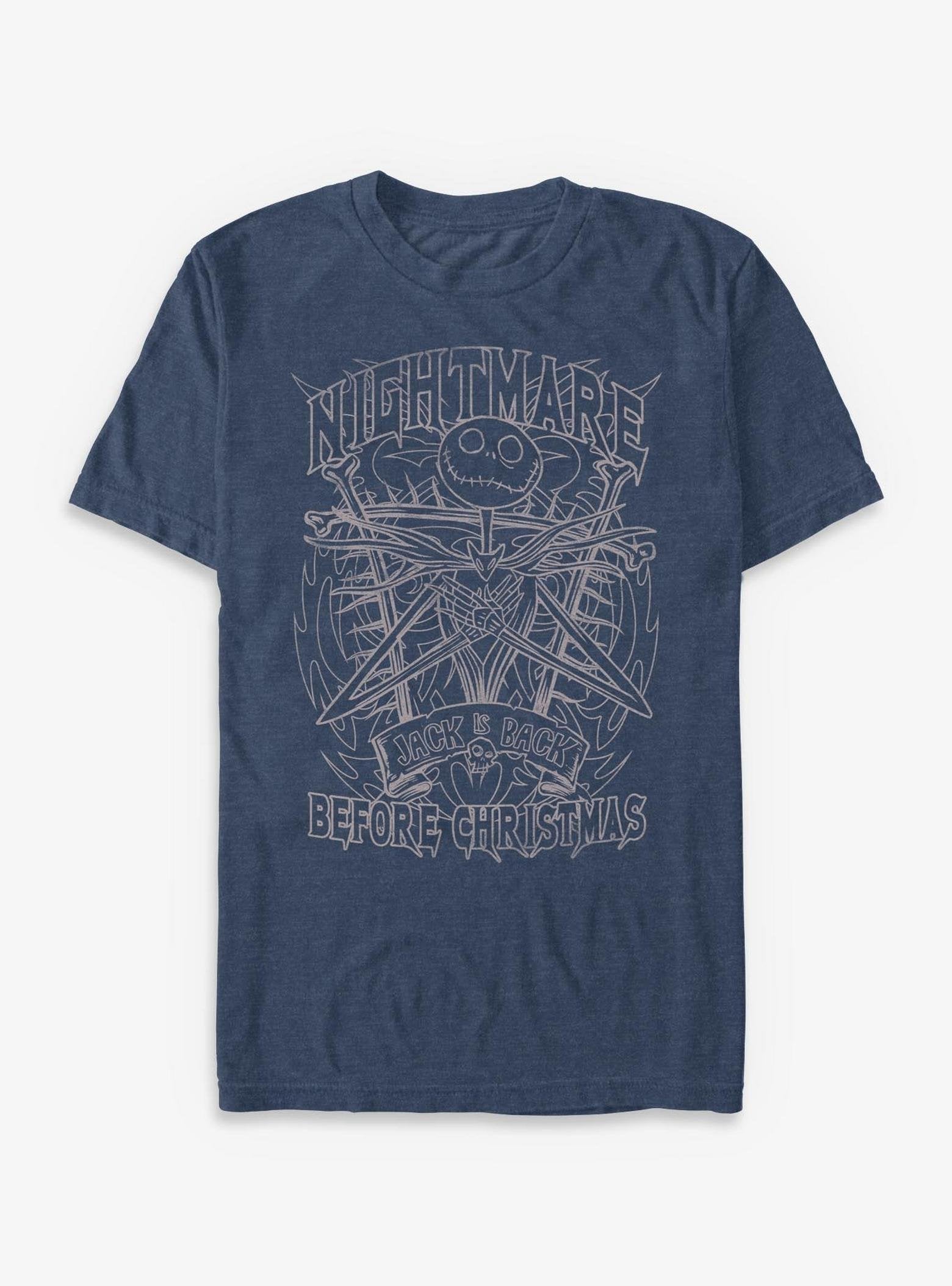 Disney The Nightmare Before Christmas Jack Outline - Navy Htr image 0