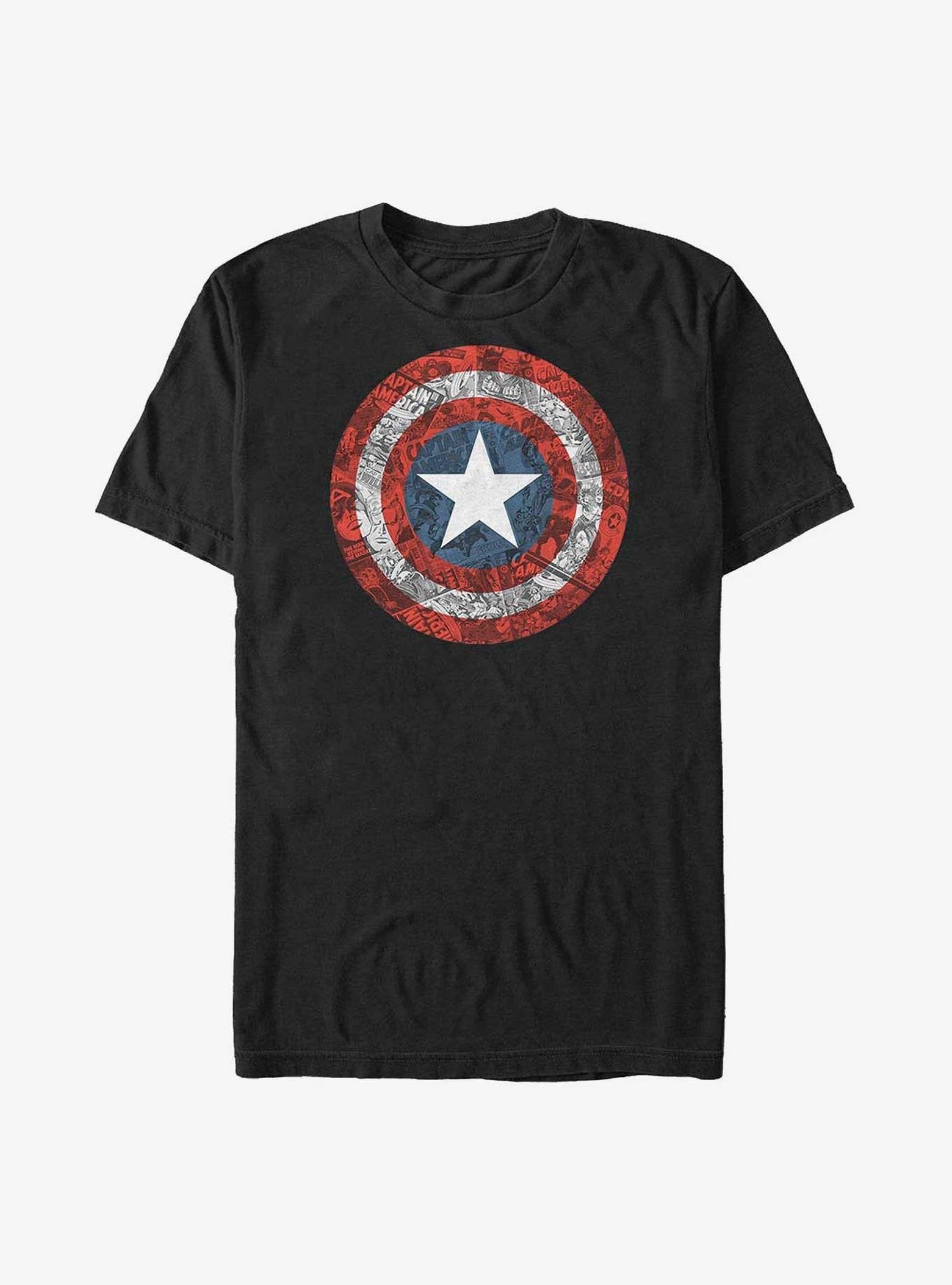 Marvel Captain America Comic Book Shield Big & Tall T-Shirt image 0