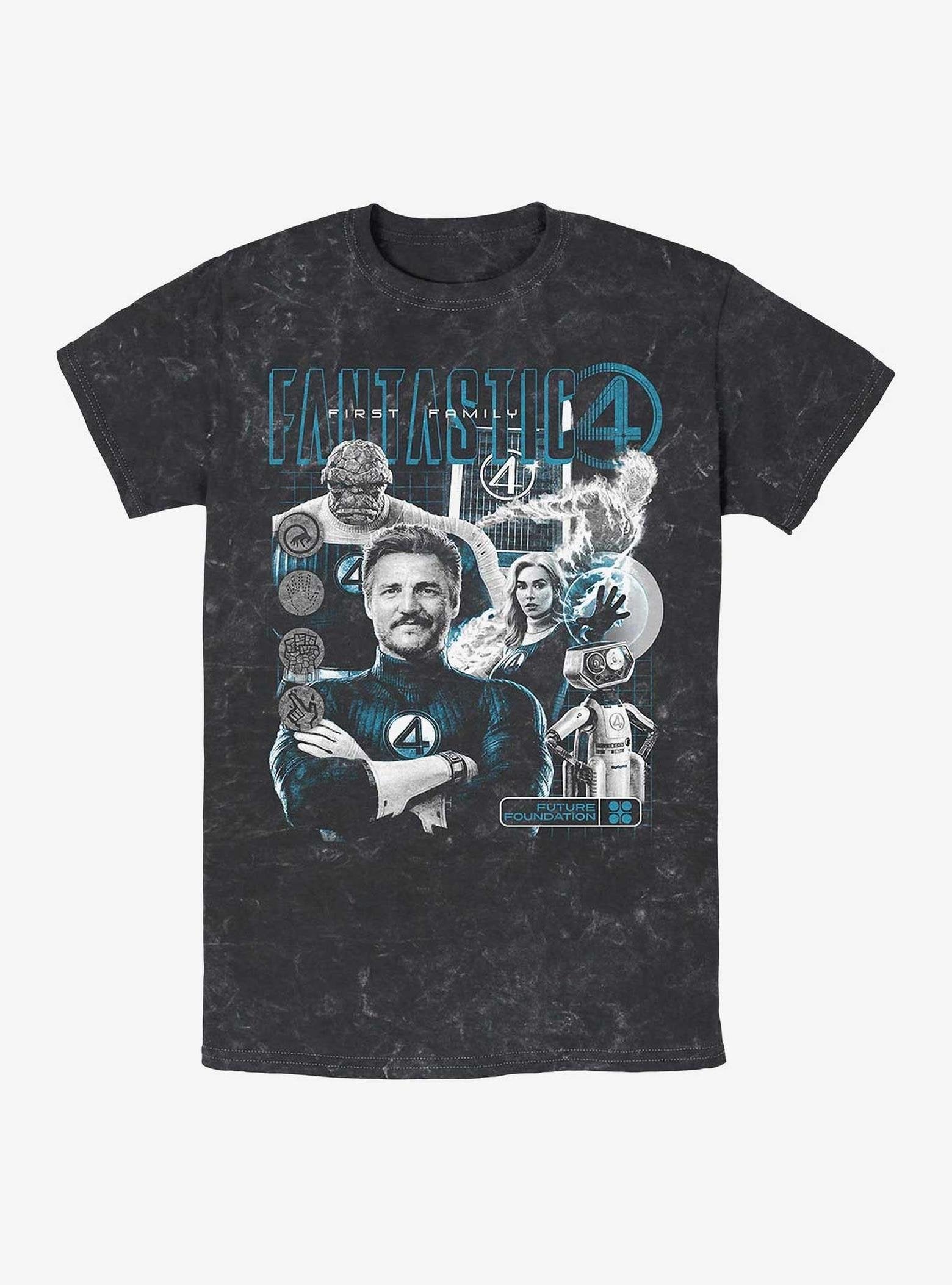 Marvel The Fantastic Four: First Steps Club Fantastic Mineral Wash T-Shirt Hot Topic Exclusive image 0