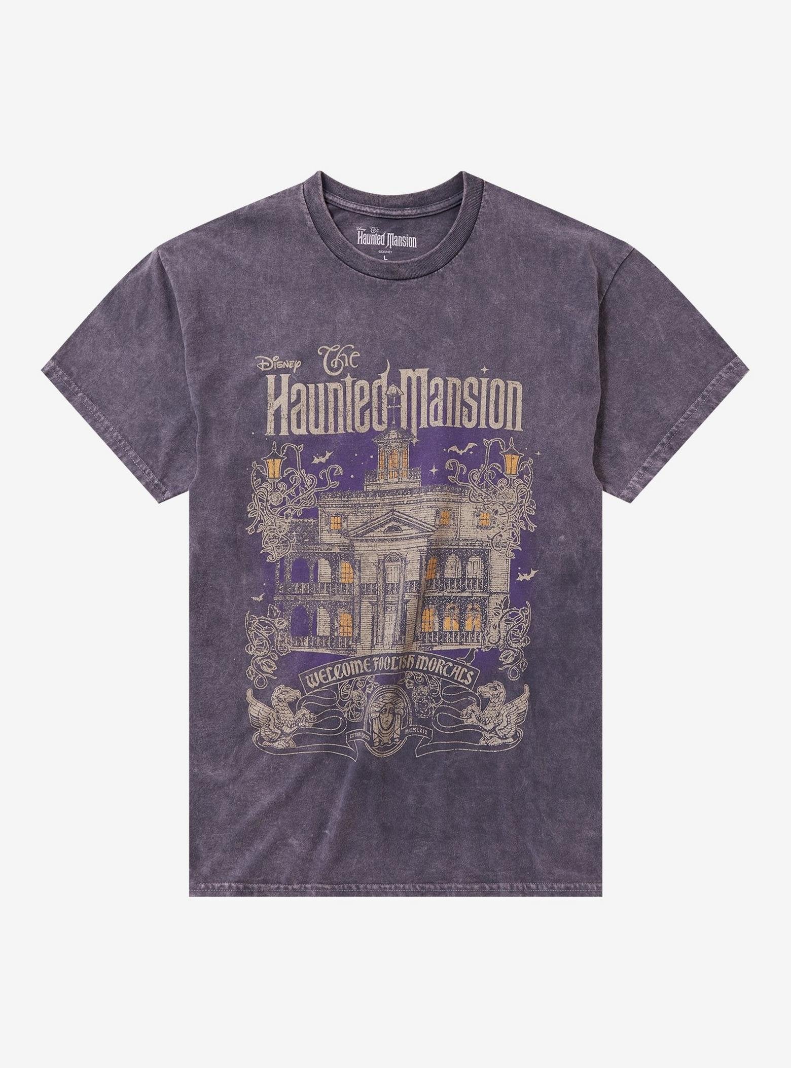 Disney The Haunted Mansion Vintage Print Dark Wash Girls T-Shirt image 0