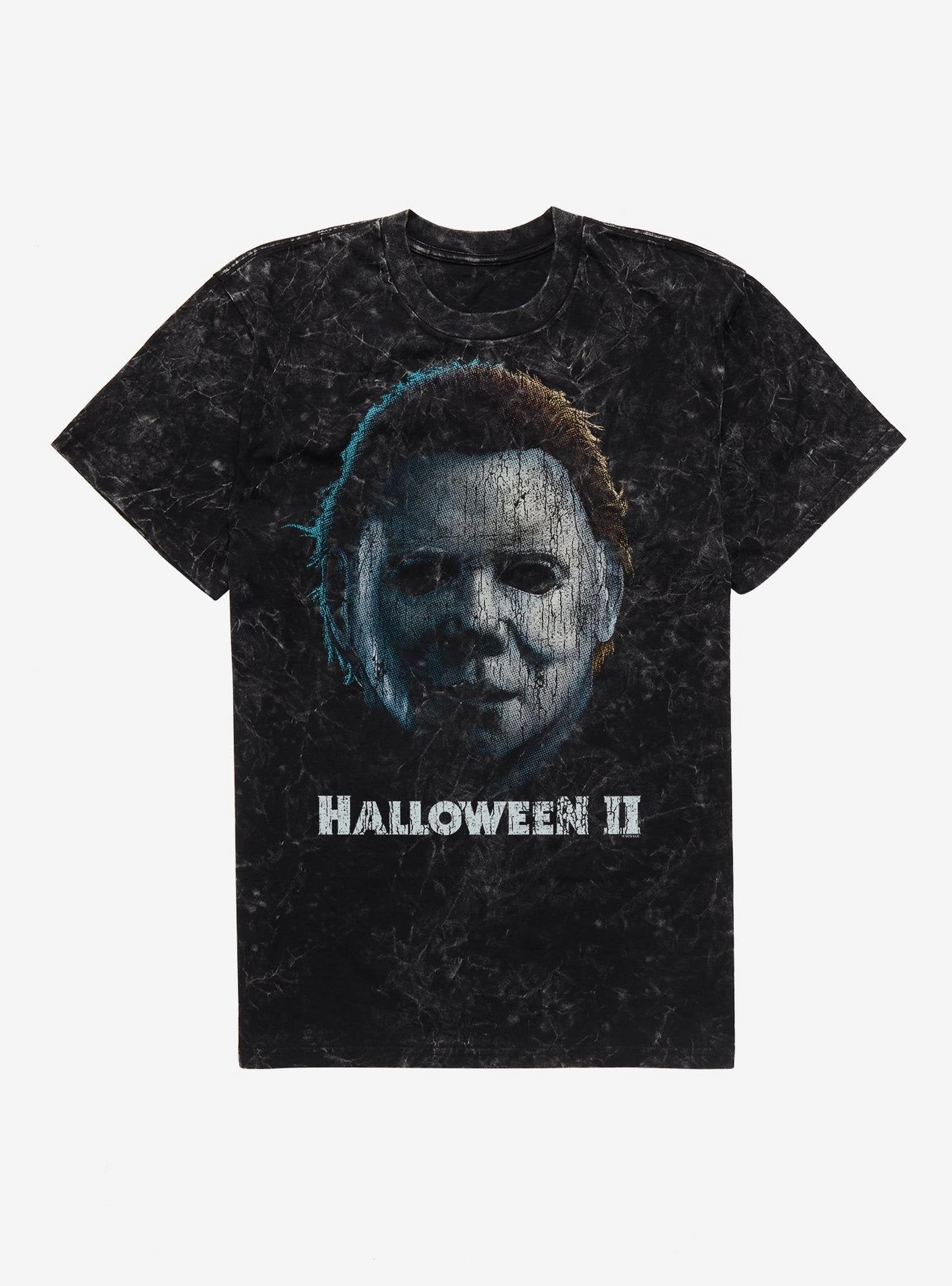 Halloween II Michael Myers Face Mask Mineral Wash T-Shirt image 0