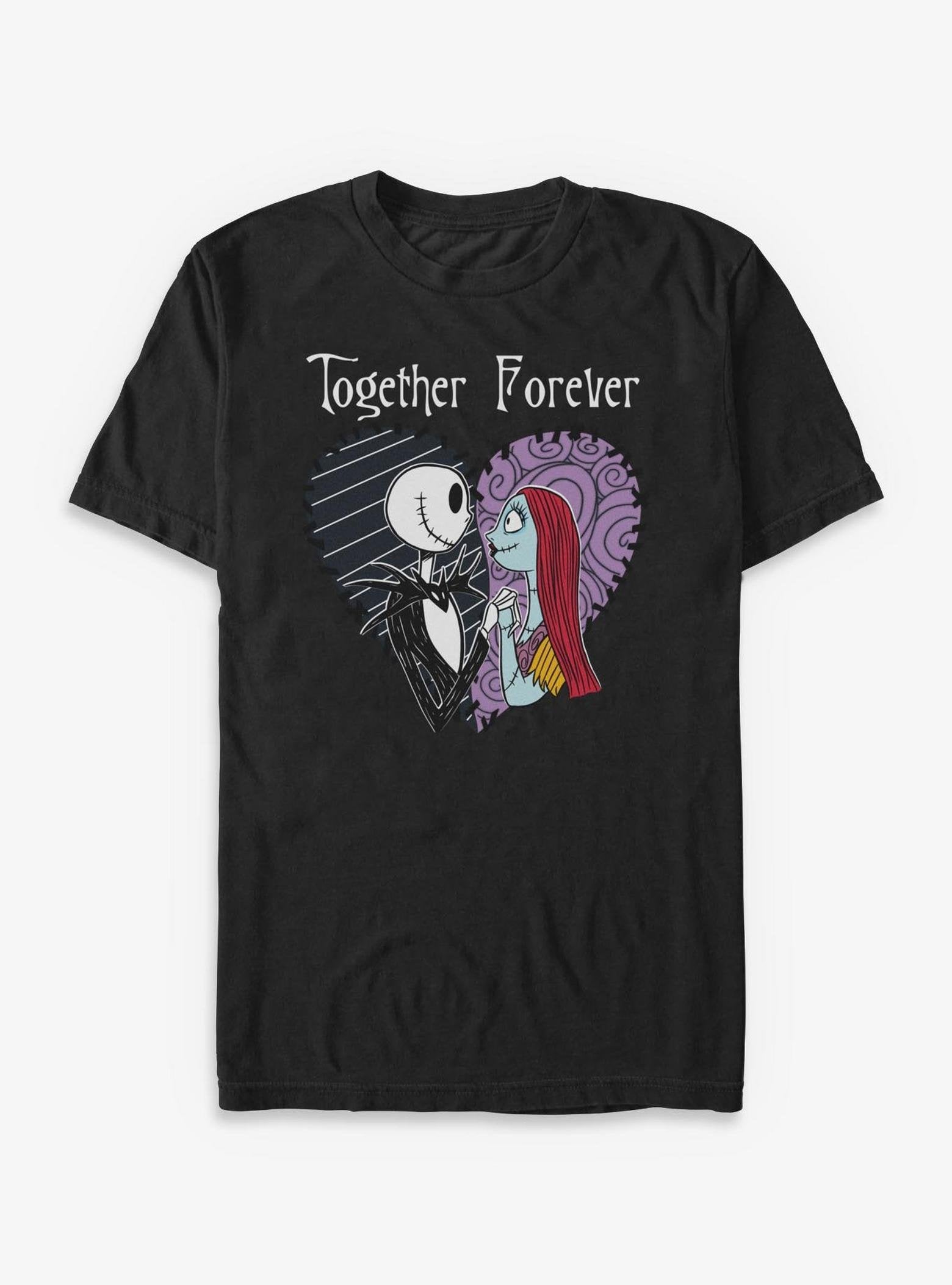 Disney The Nightmare Before Christmas Together Forever Jack & Sally Heart - Black image 0