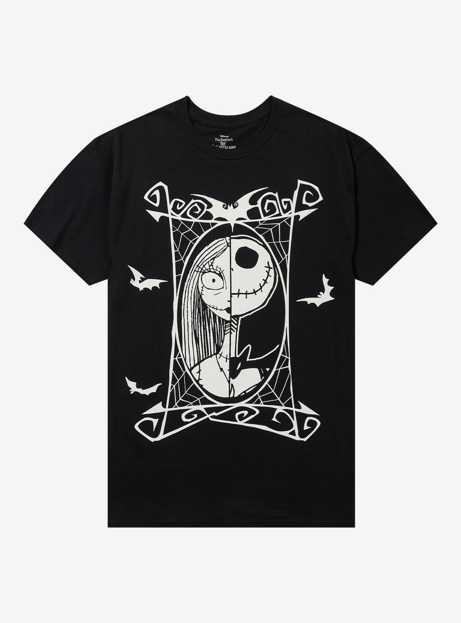 The Nightmare Before Christmas Jack & Sally Split Portrait T-Shirt image 0