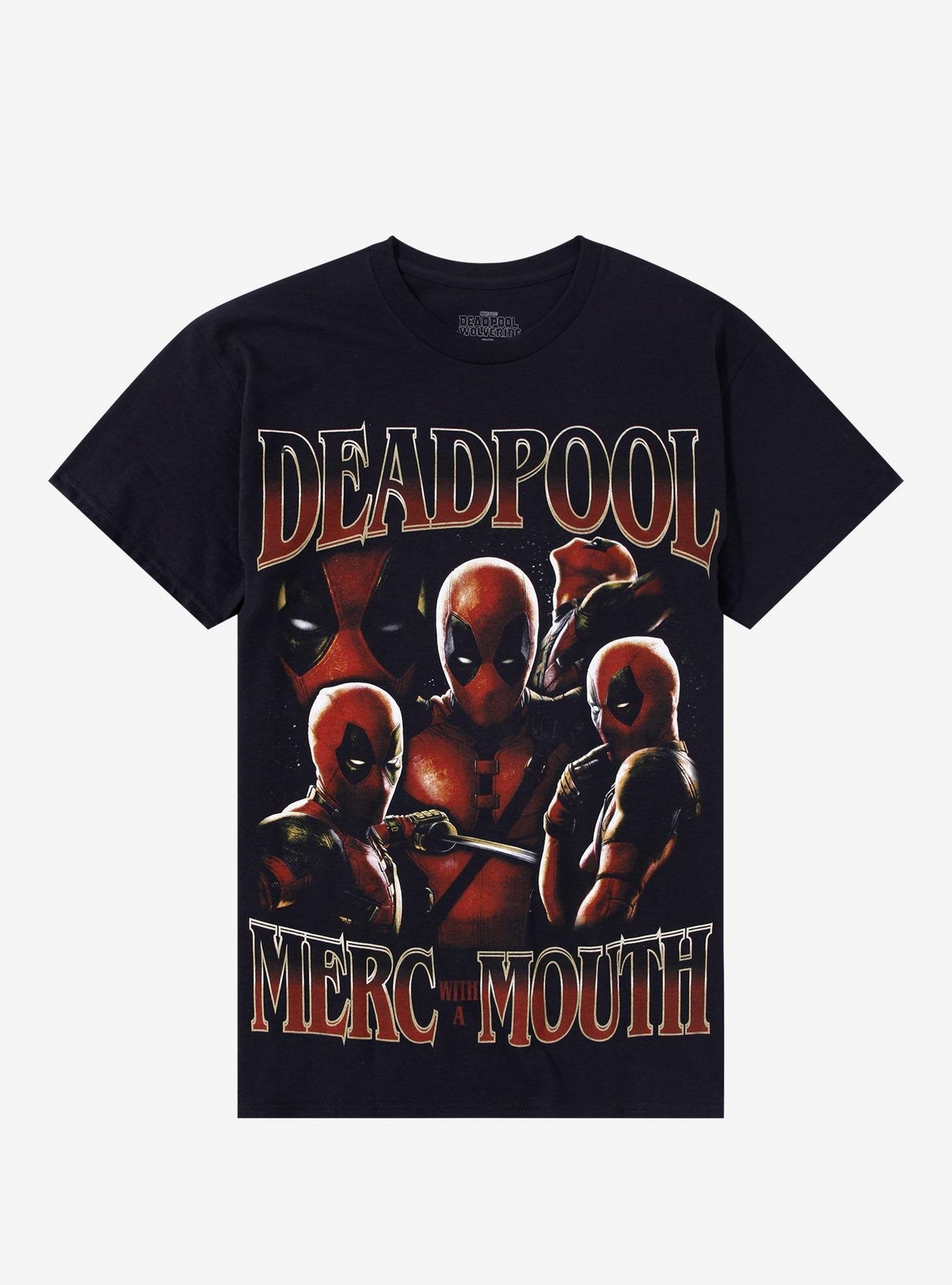 Marvel Deadpool Merc With A Mouth Collage T-Shirt image 0