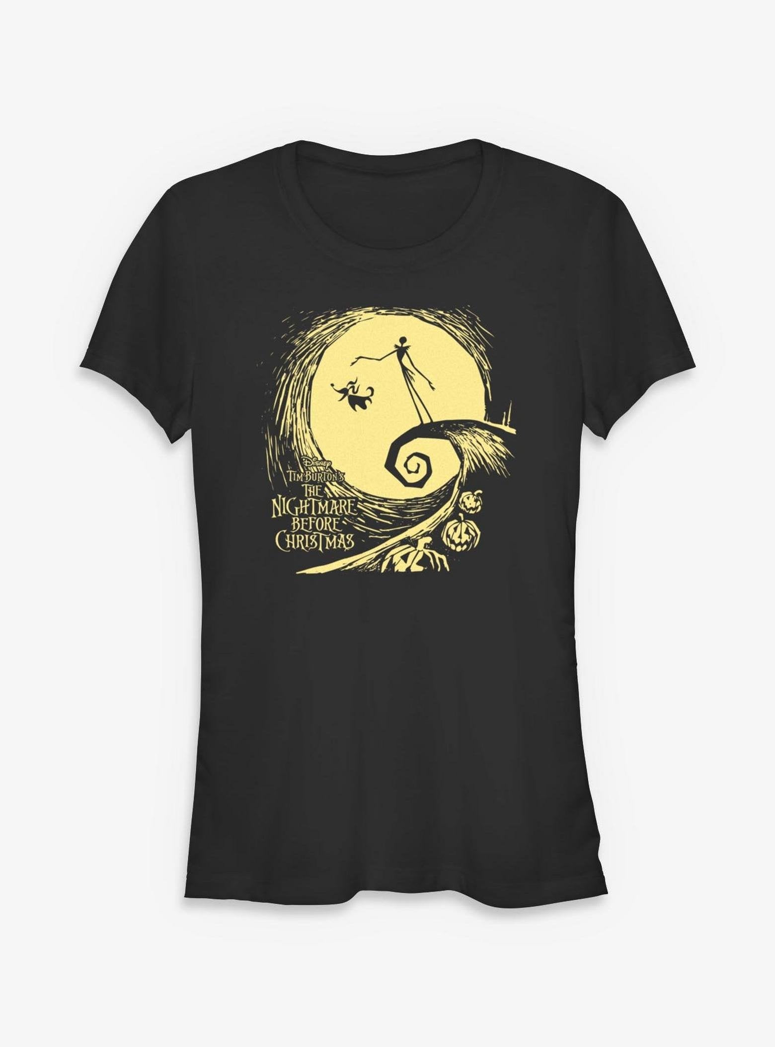 Disney The Nightmare Before Christmas Jack & Zero On Hill - Black image 0
