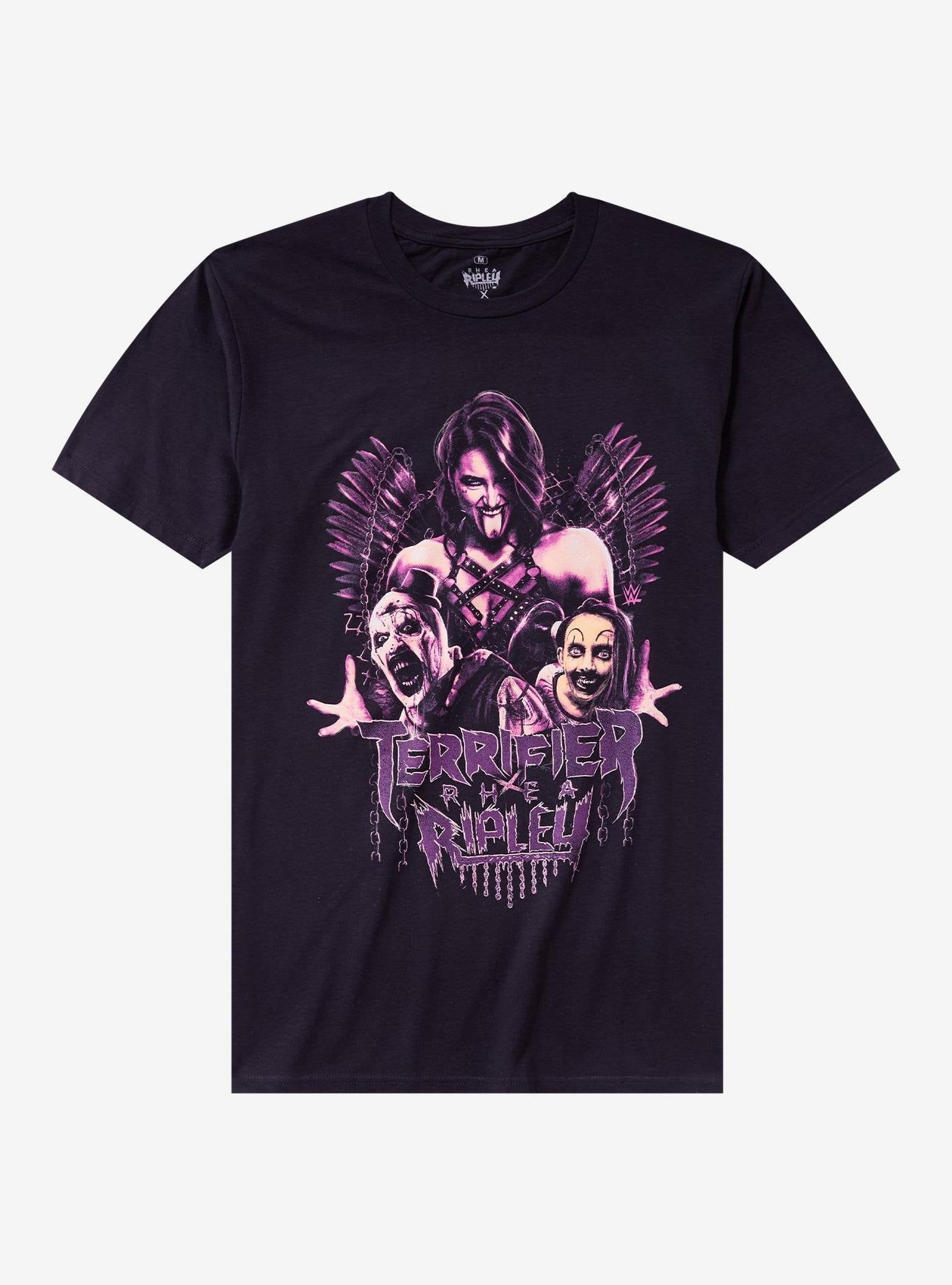 WWE Rhea Ripley X Terrfier Trio T-Shirt image 0