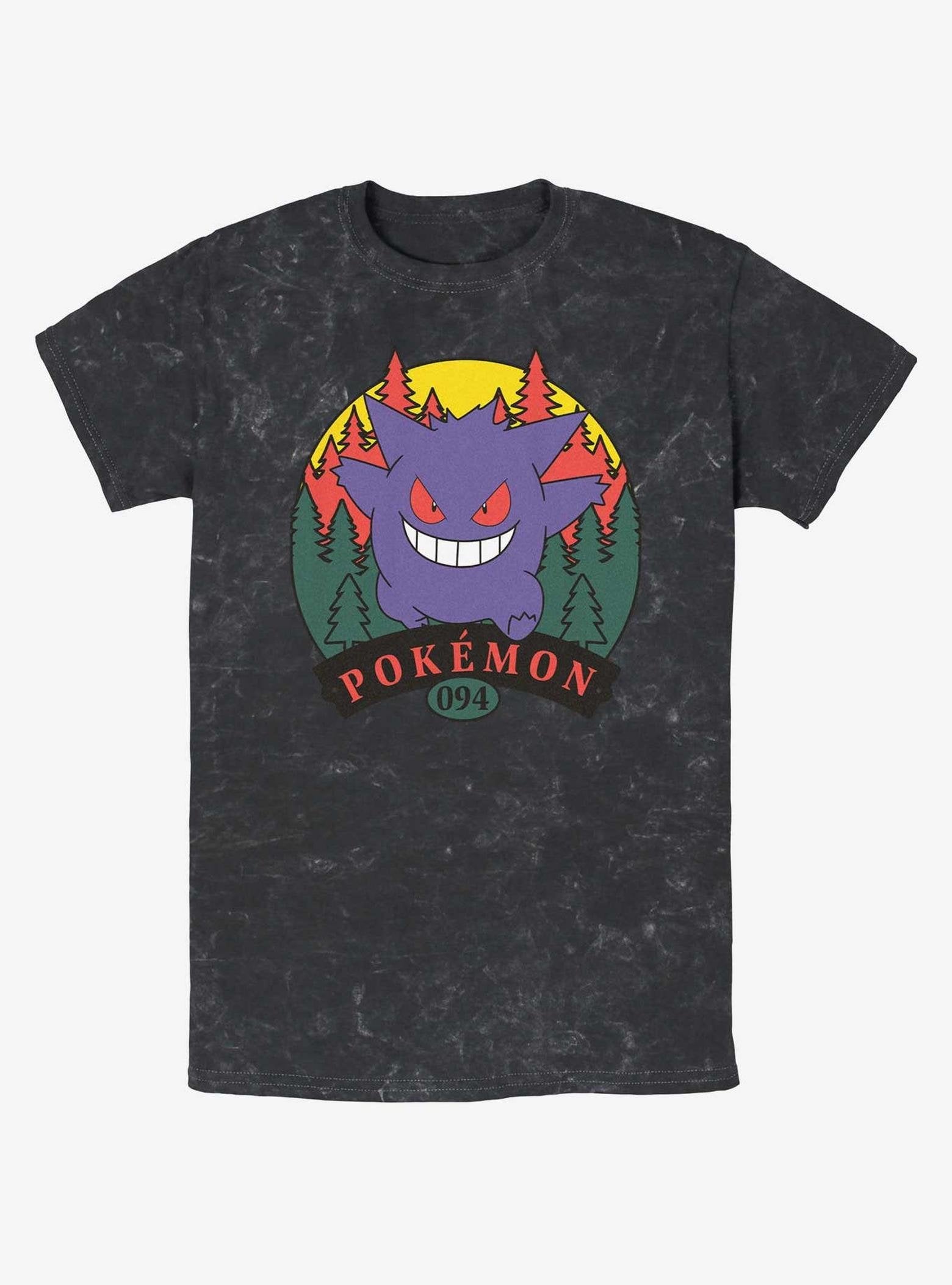 Pokemon Gengar Forest Attack Mineral Wash T-Shirt image 0
