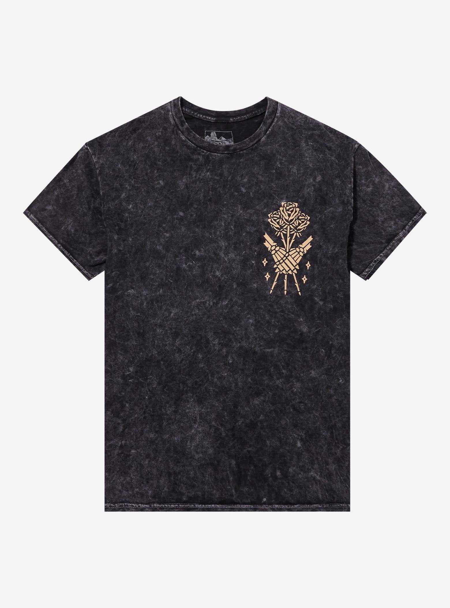 Bad Omens Skeletons Holding Roses Relaxed Fit Girls T-Shirt image 0