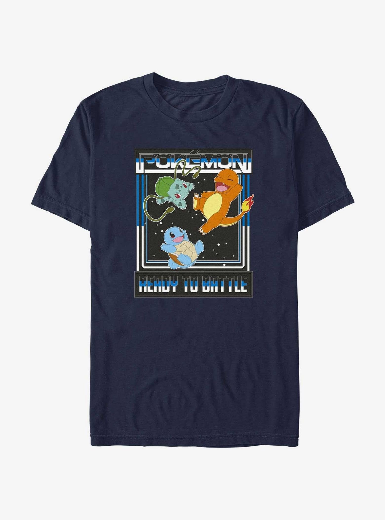 Pokemon Ready To Battle Squirtle, Bulbasaur, and Charmander T-Shirt image 0