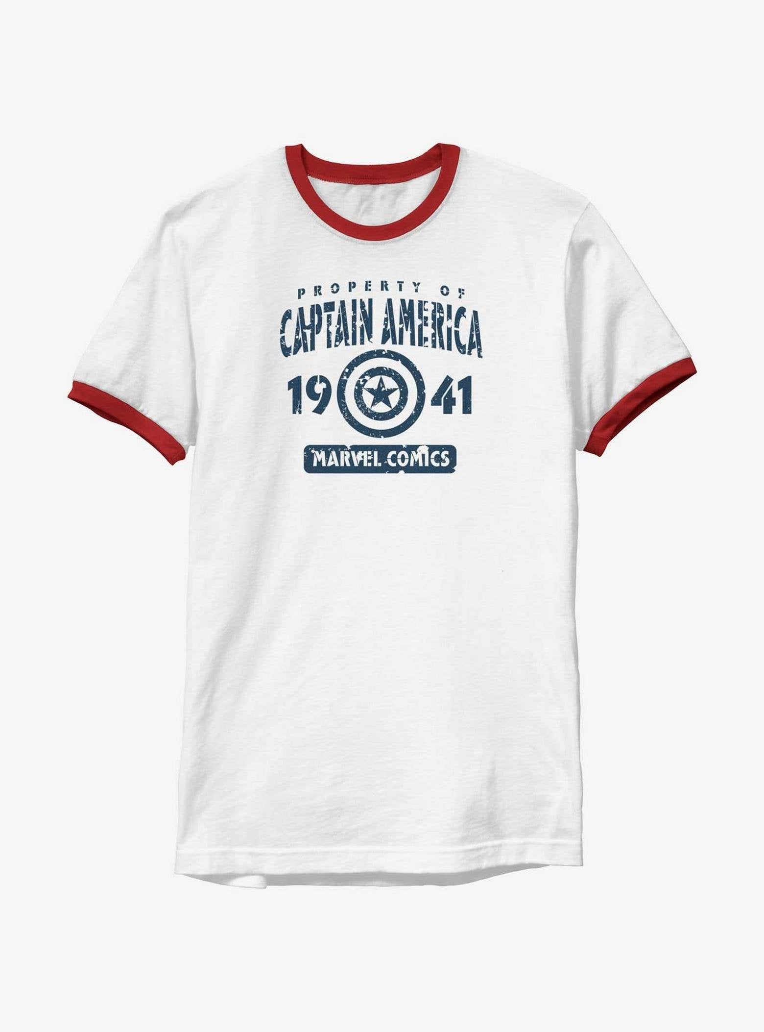 Marvel Captain America Property Of America Ringer T-Shirt image 0