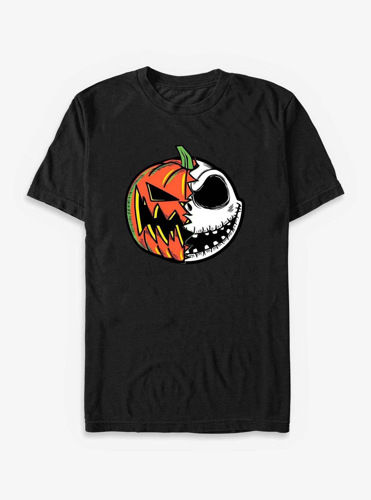 Disney The Nightmare Before Christmas Pumpkin Jack Split Face - Black image 0