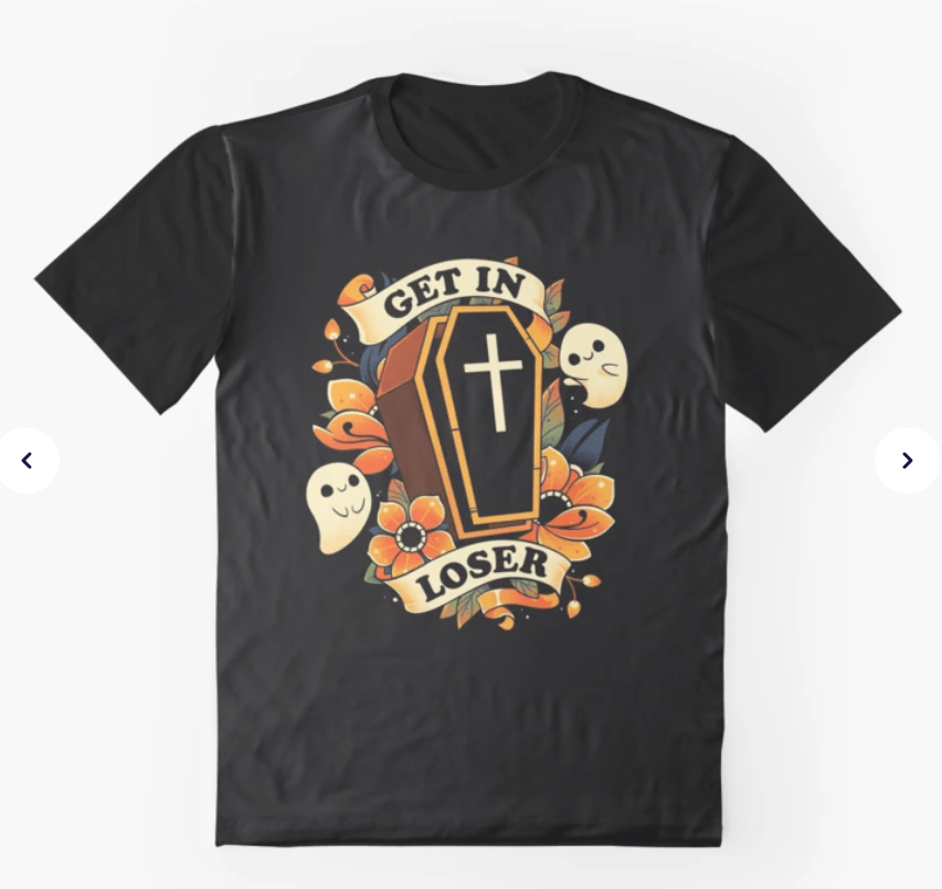 Cute Ghost Coffin Graphic T-Shirt image 0