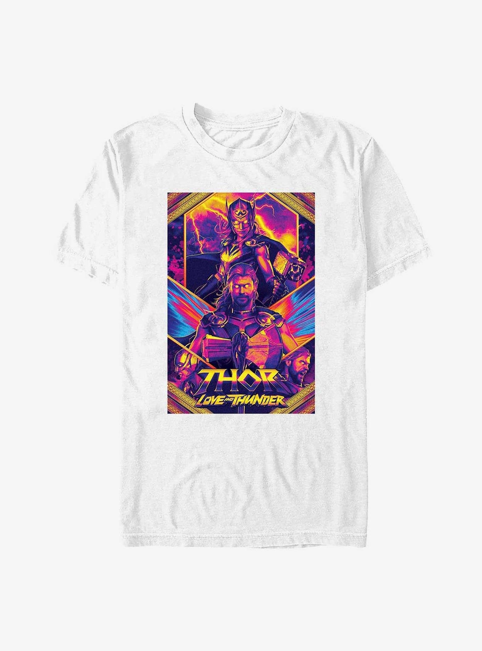 Marvel Thor: Love And Thunder Neon Poster T-Shirt image 0