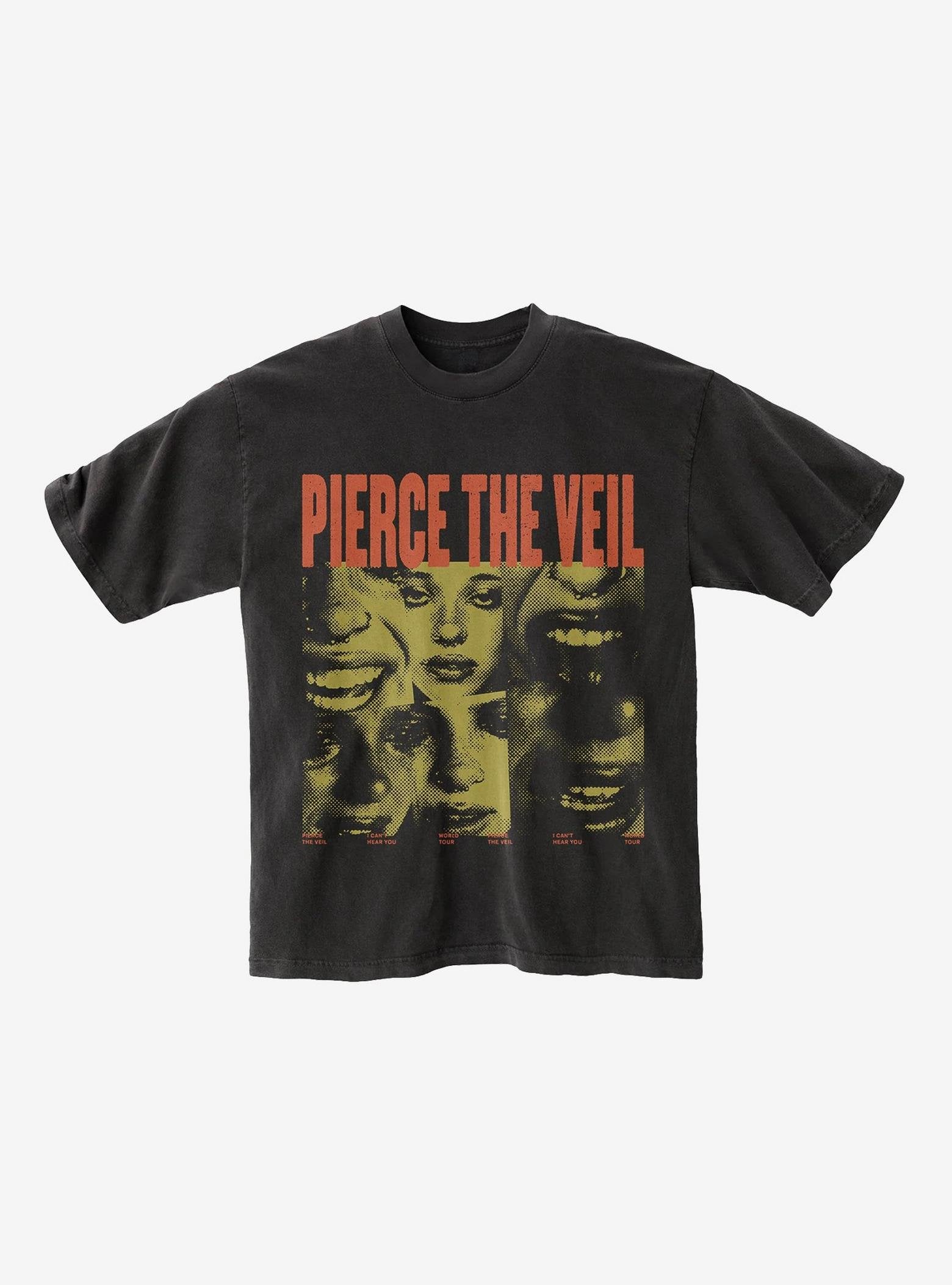 Pierce The Veil Faces Collage Boyfriend Fit Girls T-Shirt image 0