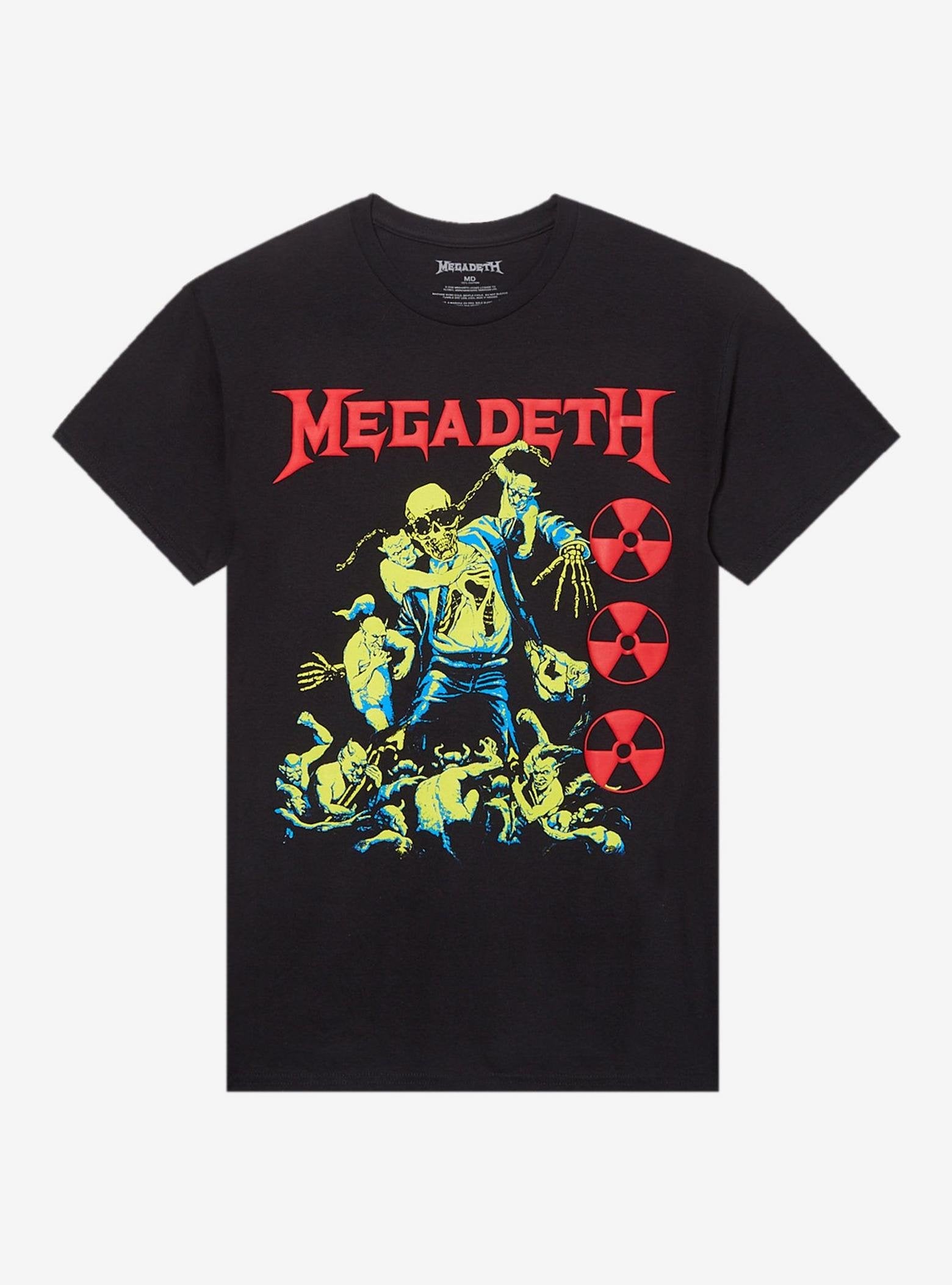 Megadeth Vic Rattlehead Vs. Ghouls Puff Print T-Shirt image 0