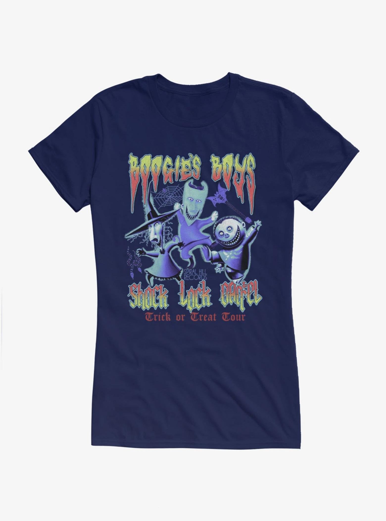 Disney The Nightmare Before Christmas Boogie's Boys Trick Or Treat Tour Girls T-Shirt Hot Topic Exclusive image 0