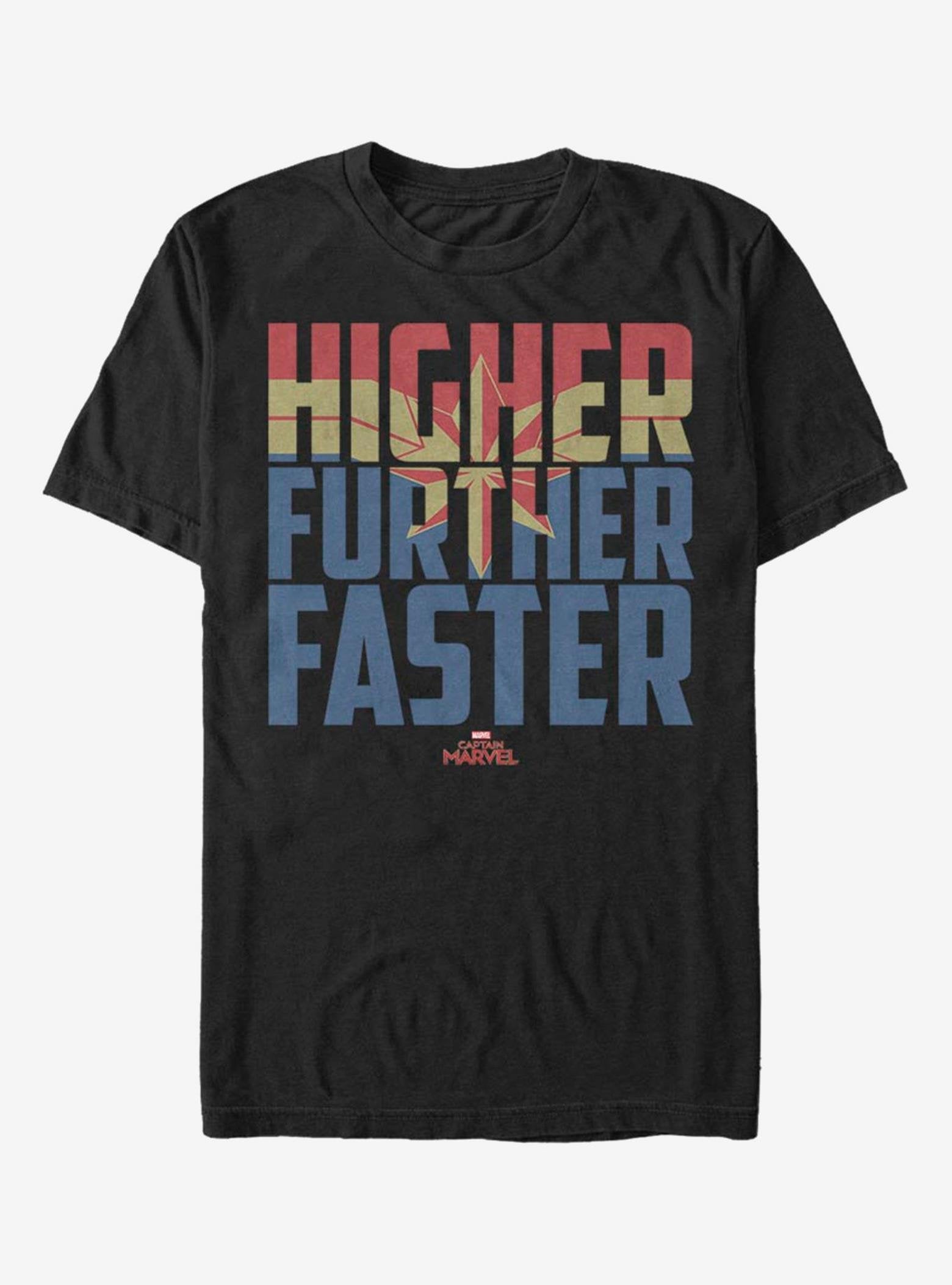 Marvel Captain Marvel Higher Faster Fill T-Shirt image 0