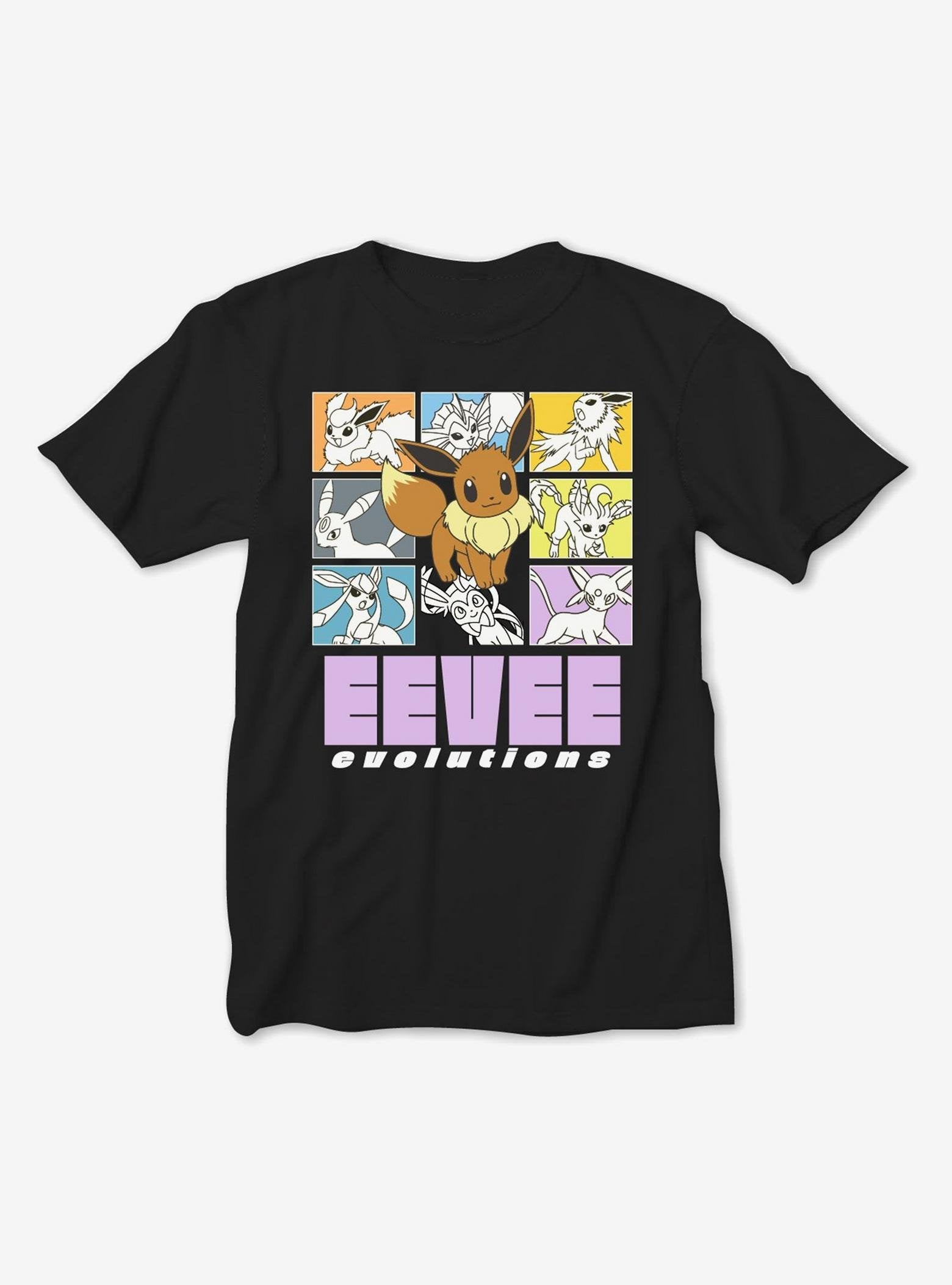 Pokemon Eevee Evolutions Grid Boyfriend Fit Girls T-Shirt image 0