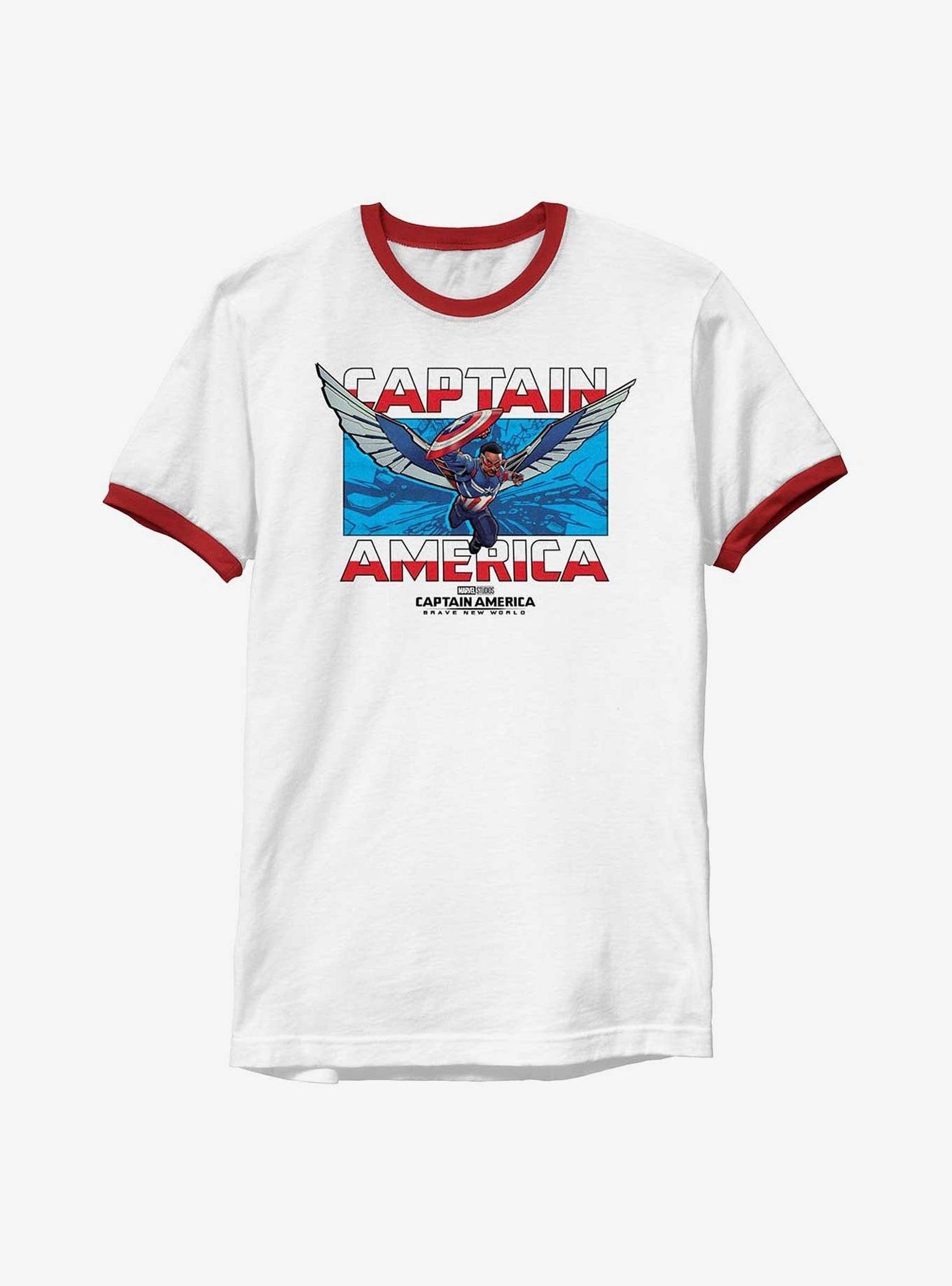 Captain America: Brave New World Breakthrough Captain America Ringer T-Shirt image 0