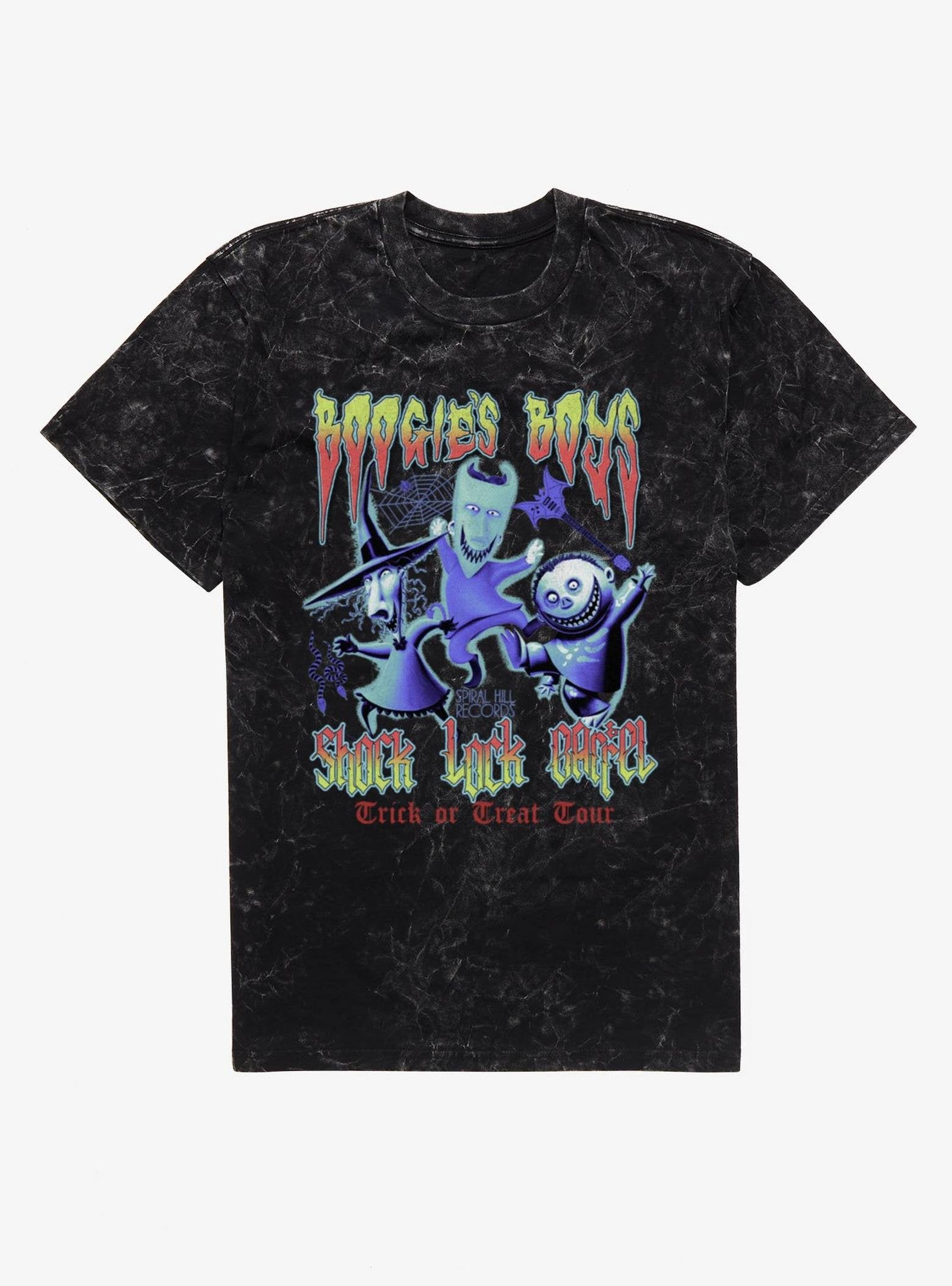 Disney The Nightmare Before Christmas Boogie's Boys Trick Or Treat Tour Mineral Wash T-Shirt Hot Topic Exclusive image 0