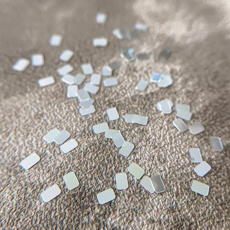 Square silver glitter nail accessories boxed, simple and sparkling, light luxury style, wholesale of wearable nail decorations