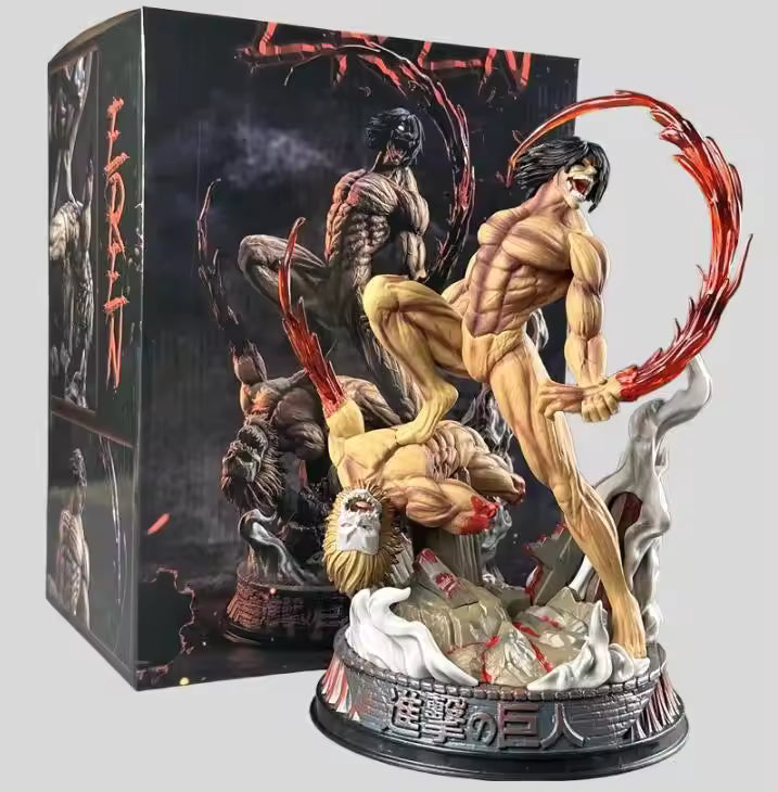 Attack On Titan Eren Jaeger Figure 29 Cm 11 4 Inch Pvc Model Statue Collectible Desktop Decoration For Anime Collectors Gift