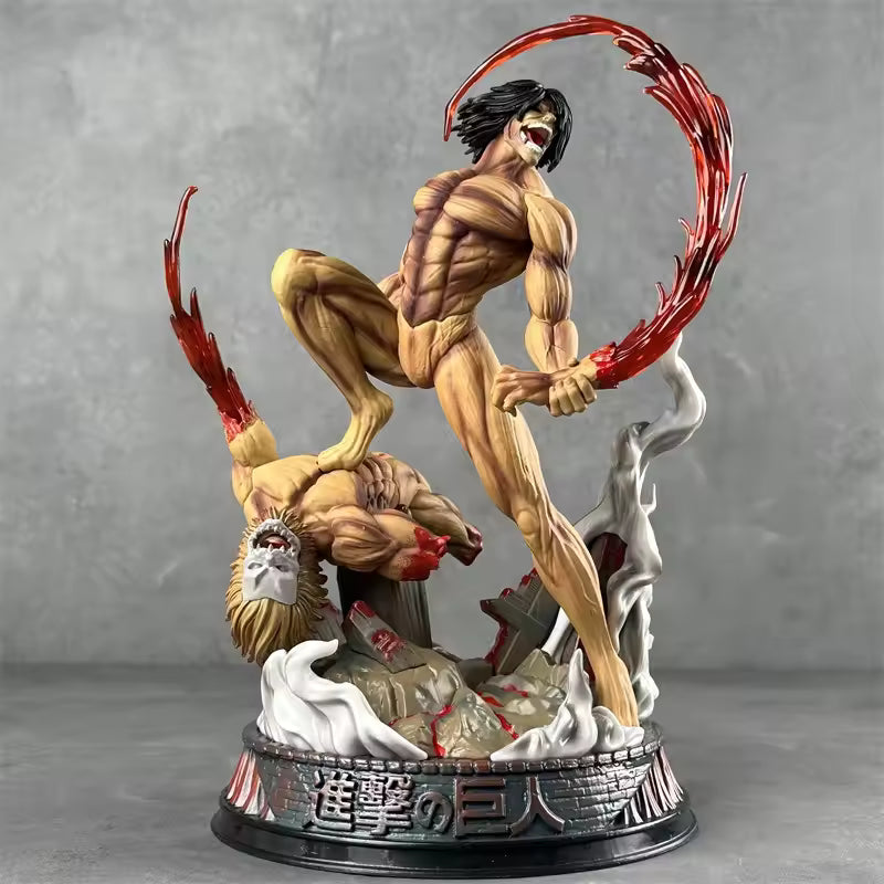 Attack On Titan Eren Jaeger Figure 29 Cm 11 4 Inch Pvc Model Statue Collectible Desktop Decoration For Anime Collectors Gift
