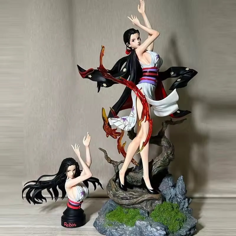 One Piece Nico Robin Anime Figure 38Cm 2 Heads Action Figurine Collectible Desk Decoration Ornament Birthday Gifts For Adult