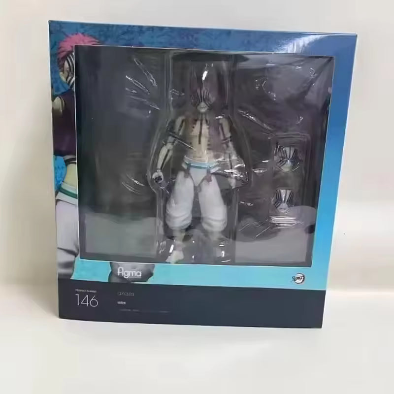 15cm with box Anime Demon Slayer Figma Sp-146 Akaza Hakuji Action Figures Twelve Kizuki Figurine Toy Decoration Collection Model Doll Gift